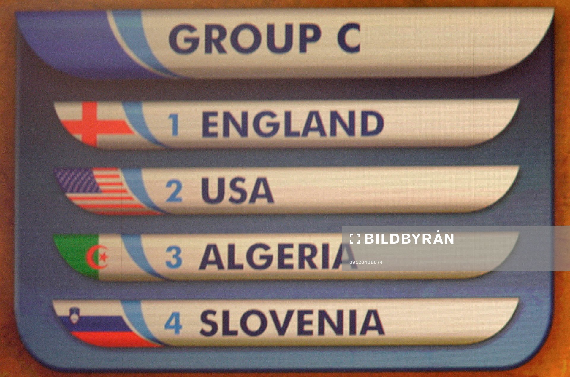 Grupp C; England, USA, Algeriet och Slovenien