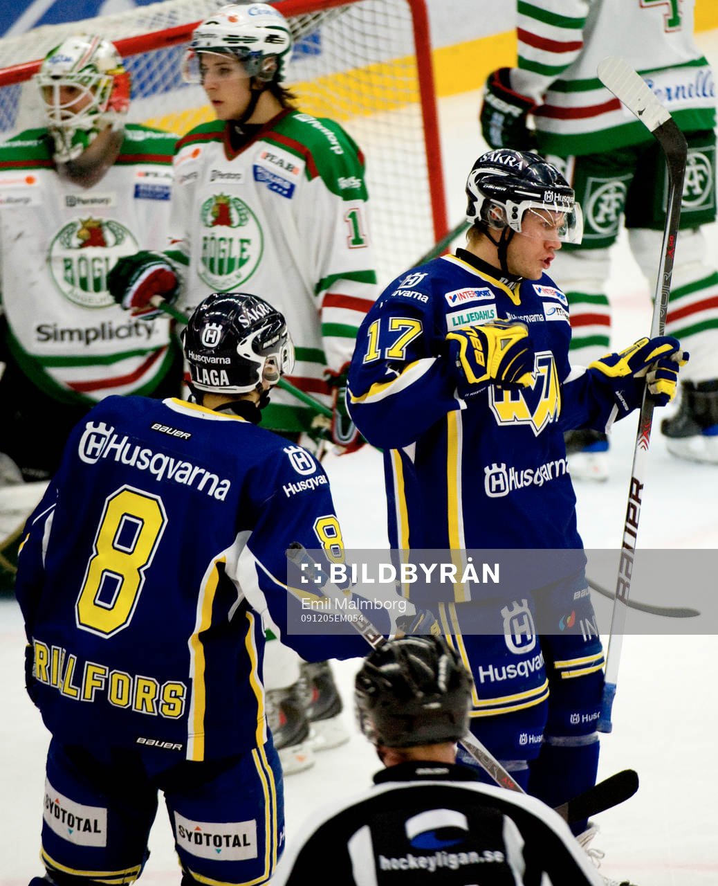 Andreas Falk, HV71 jubel vid 1-2
