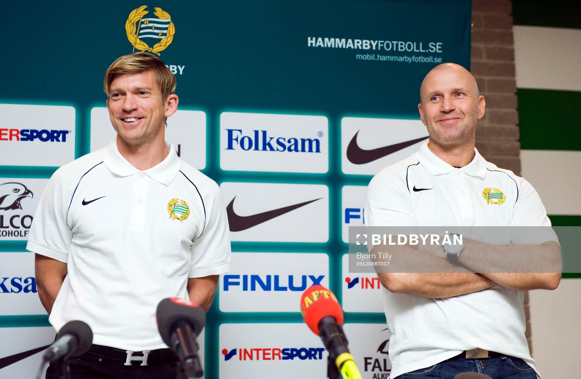  Jesper Blomqvist, assisterande tränare och Michael Borgqvist tränare, Hammarby.
