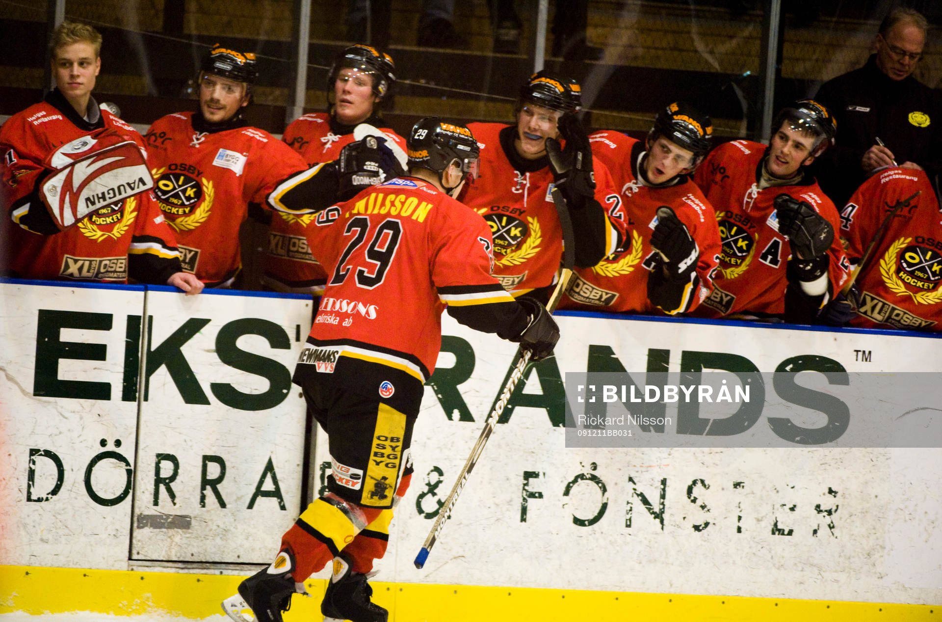Filip Nilsson, Osby, jubel med lagkompisarna
