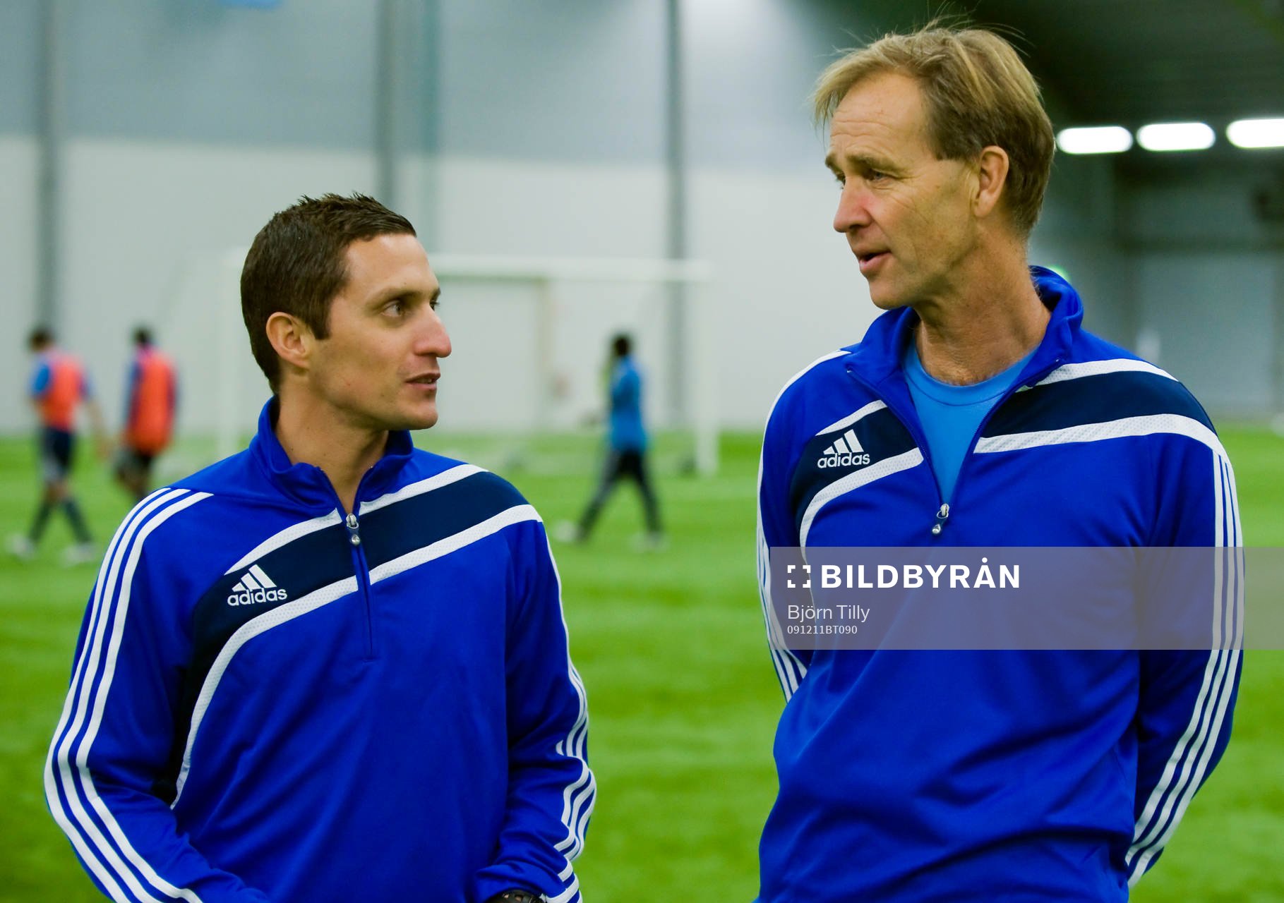 Carlos Banda, tränare och Lennart Wass,