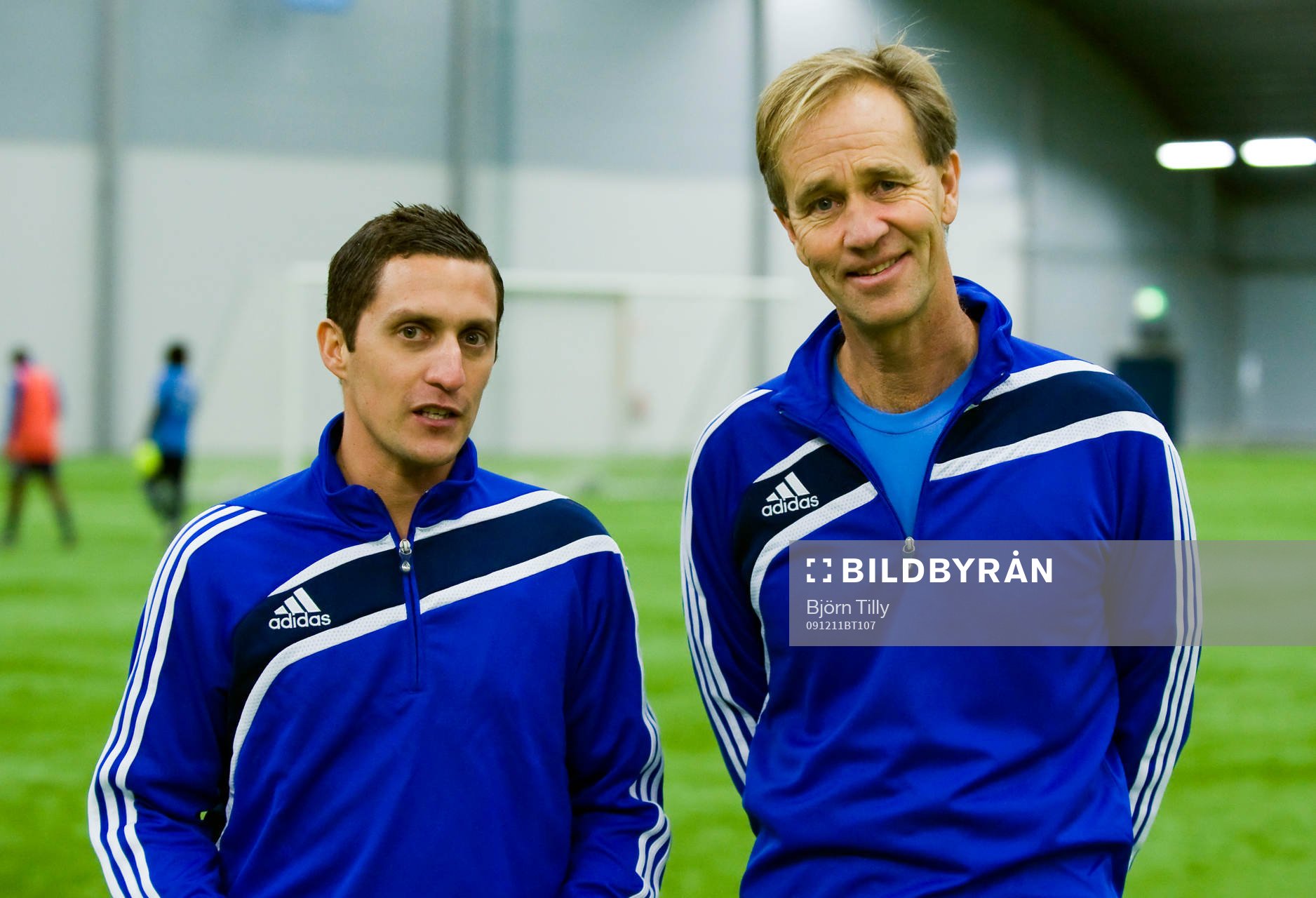 Carlos Banda, tränare och Lennart Wass,