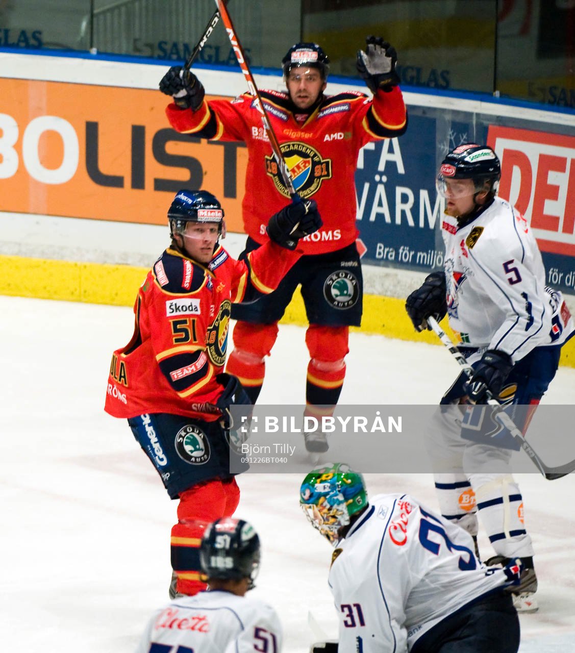 Mika Hannula och Nichlas Falk, Djurgården, jubel