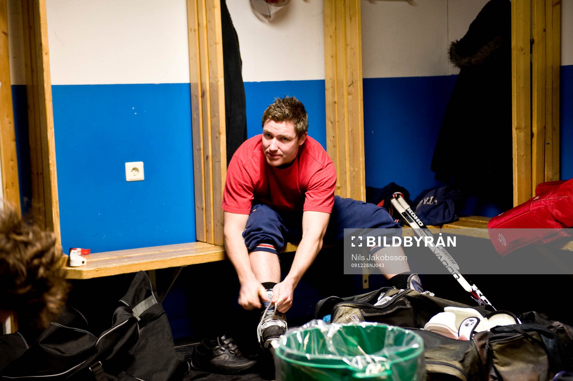 Ishockey, korphockey, spontanidrott, omklädningsrum