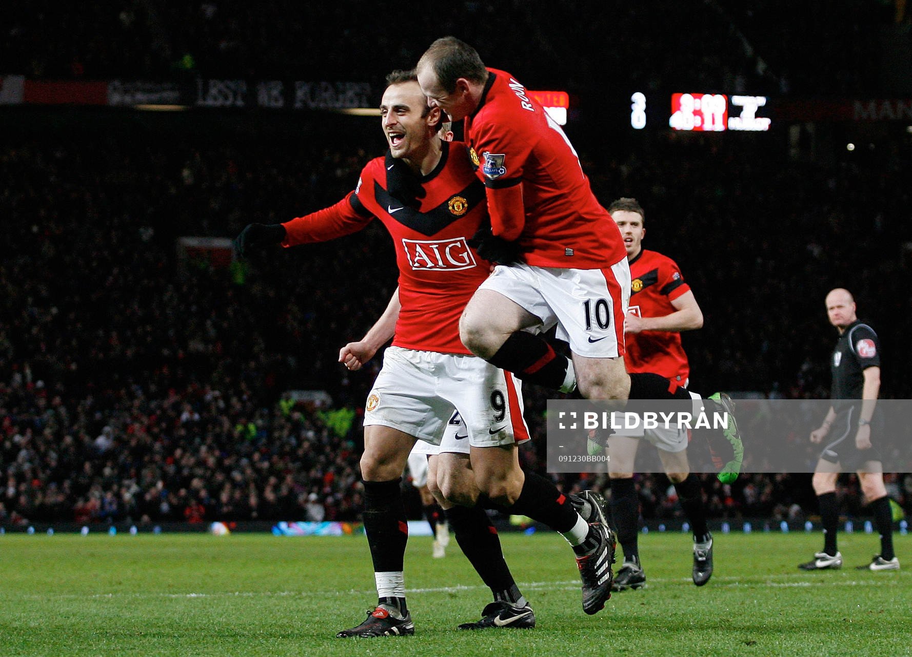 Dimitar Berbatov, glädje, jubel över fjärde målet för