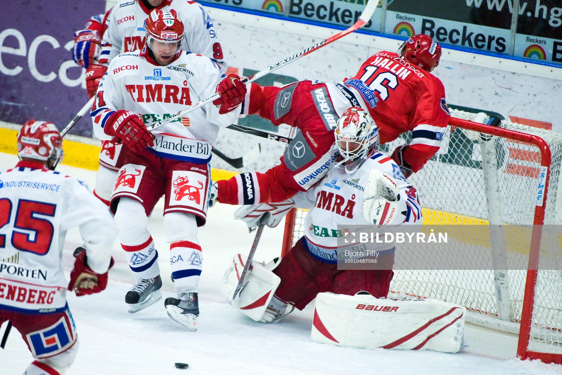 'Peter Nylander och Andreas Lindbäck, målvakt, Timrå