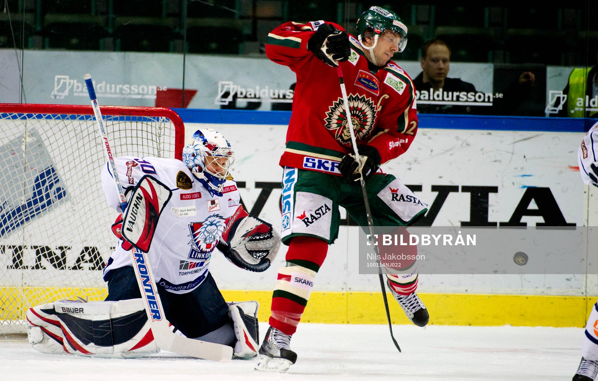 Fredrik Norrena, målvakt, Linköping och Joel Lundqvist,
