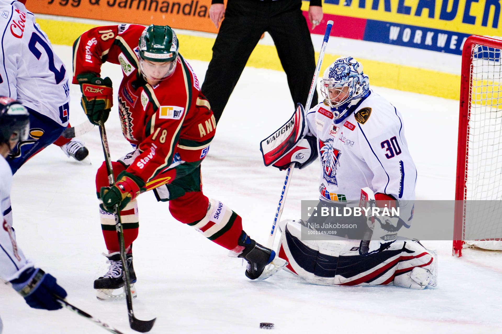 Joakim Andersson, Frölunda och Fredrik Norrena, målvakt,