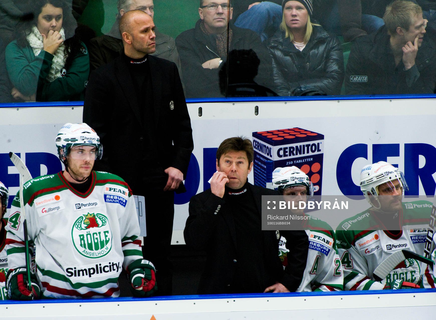 Tommy Sjödin och Gunnar Persson, tränare, Rögle