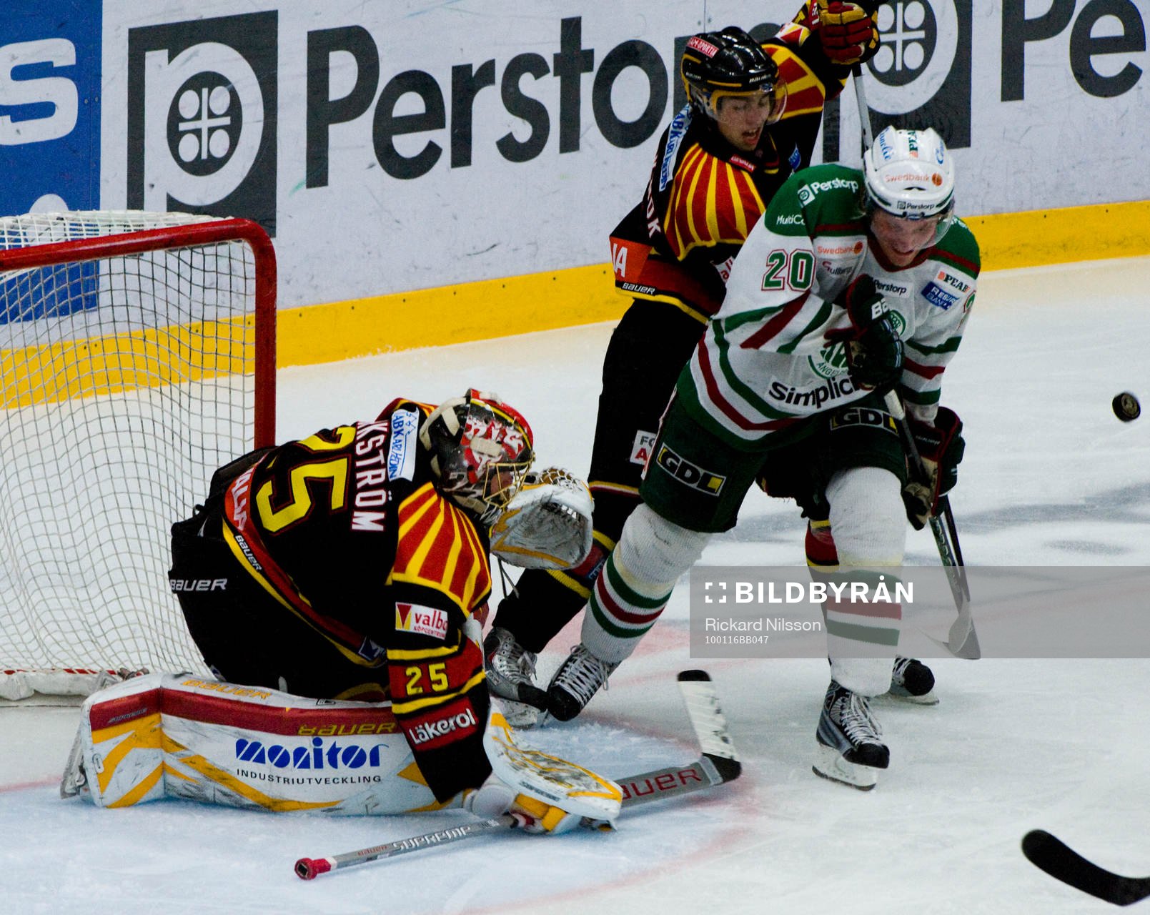 Jacob Markström, målvakt, Brynäs och Mathias Månsson,