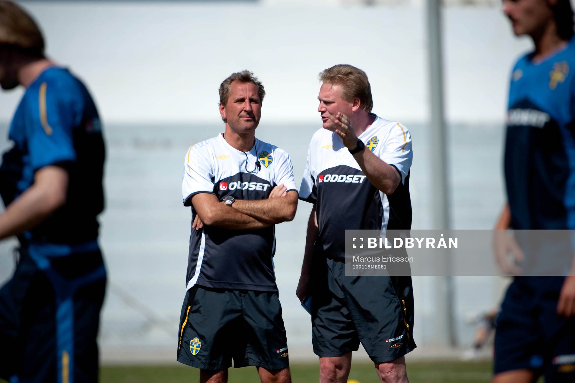 Erik Hamrén, förbundskapten och Jörgen Lennartsson