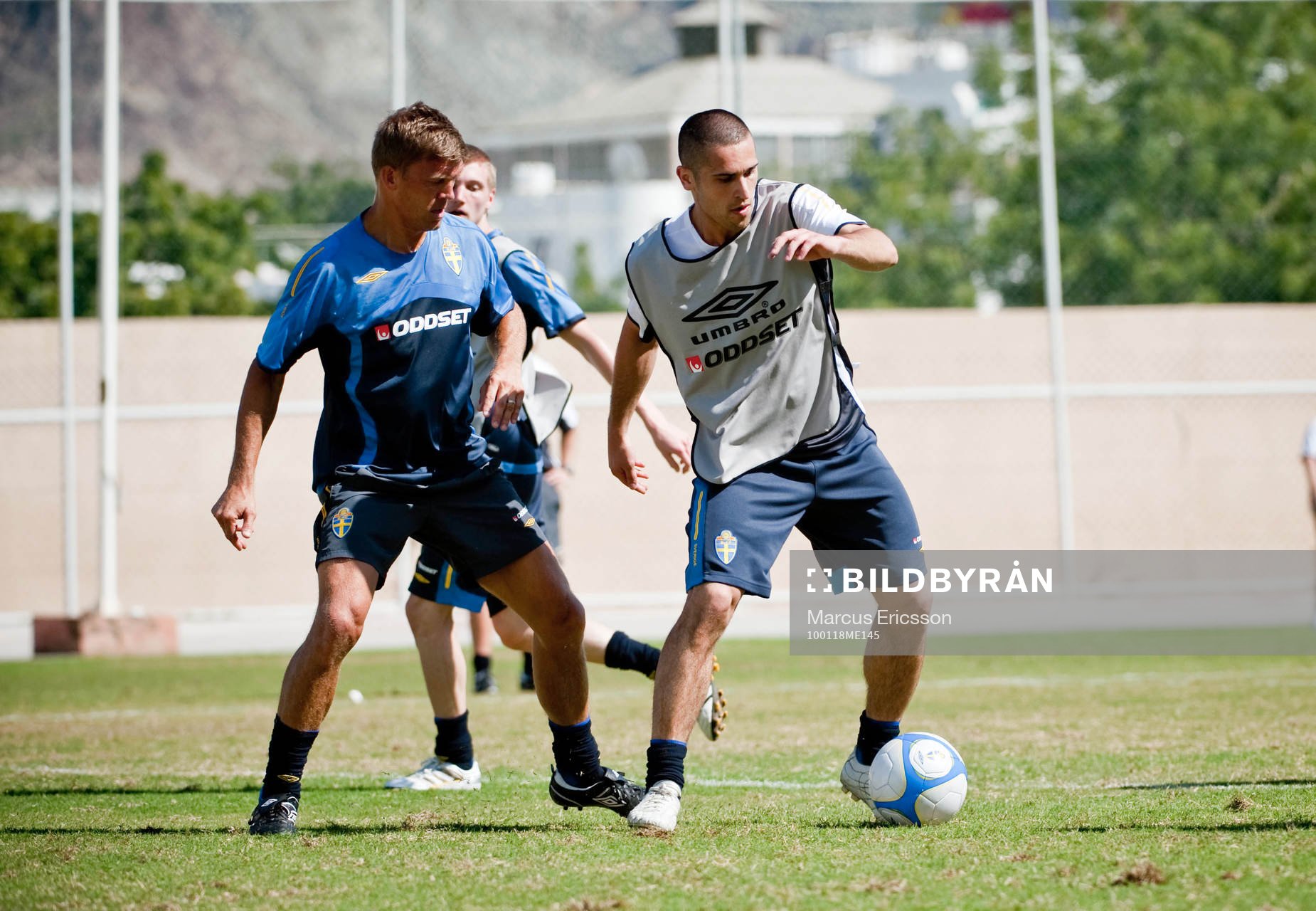 Marcus Allbäck, team manager och Emir Bajrami
