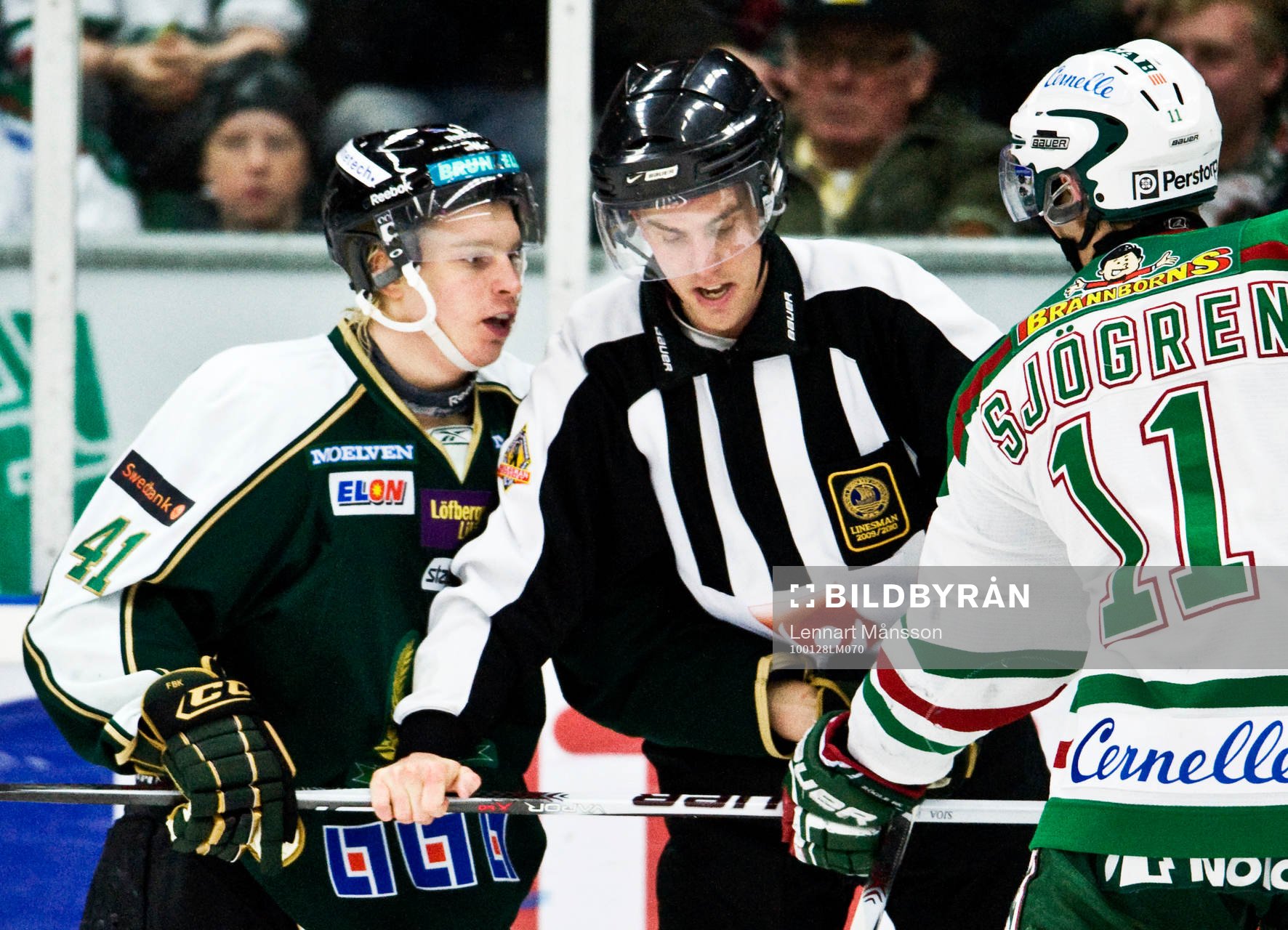 Antti Pihlström, Färjestad. Domare bryter konflikt