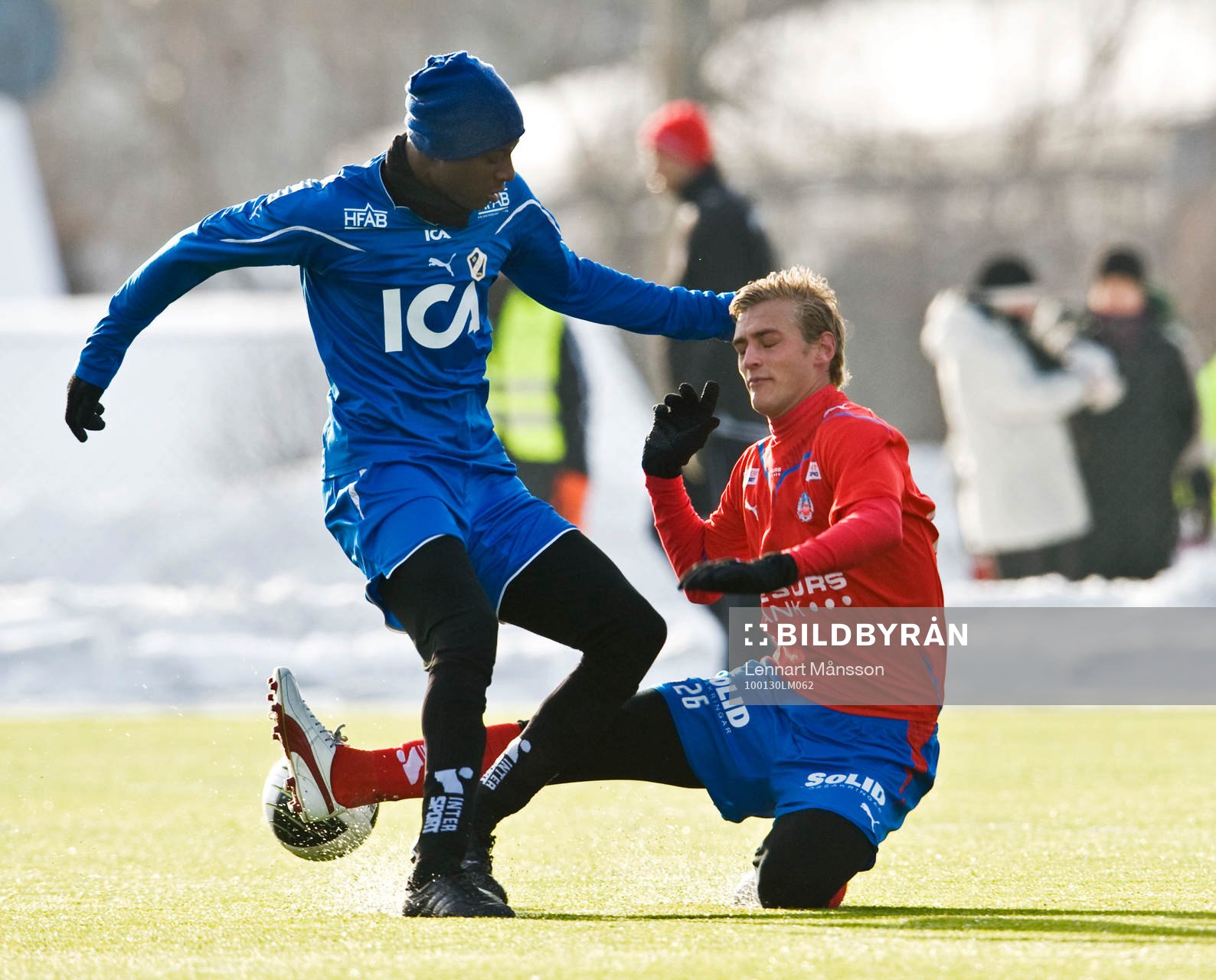 Joe Sise, Halmstad och Joel Ekstrand, Helsingborg