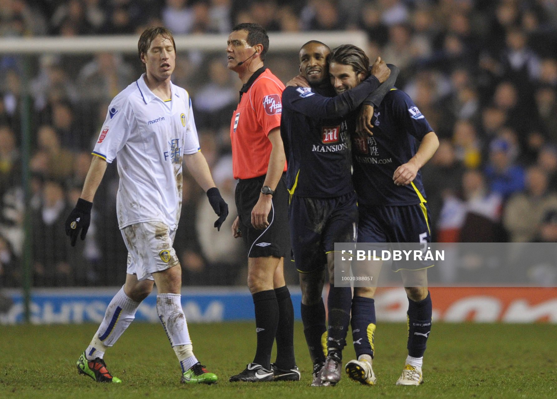 Jermain Defoe och David Bentley, Tottenham, glädje,
