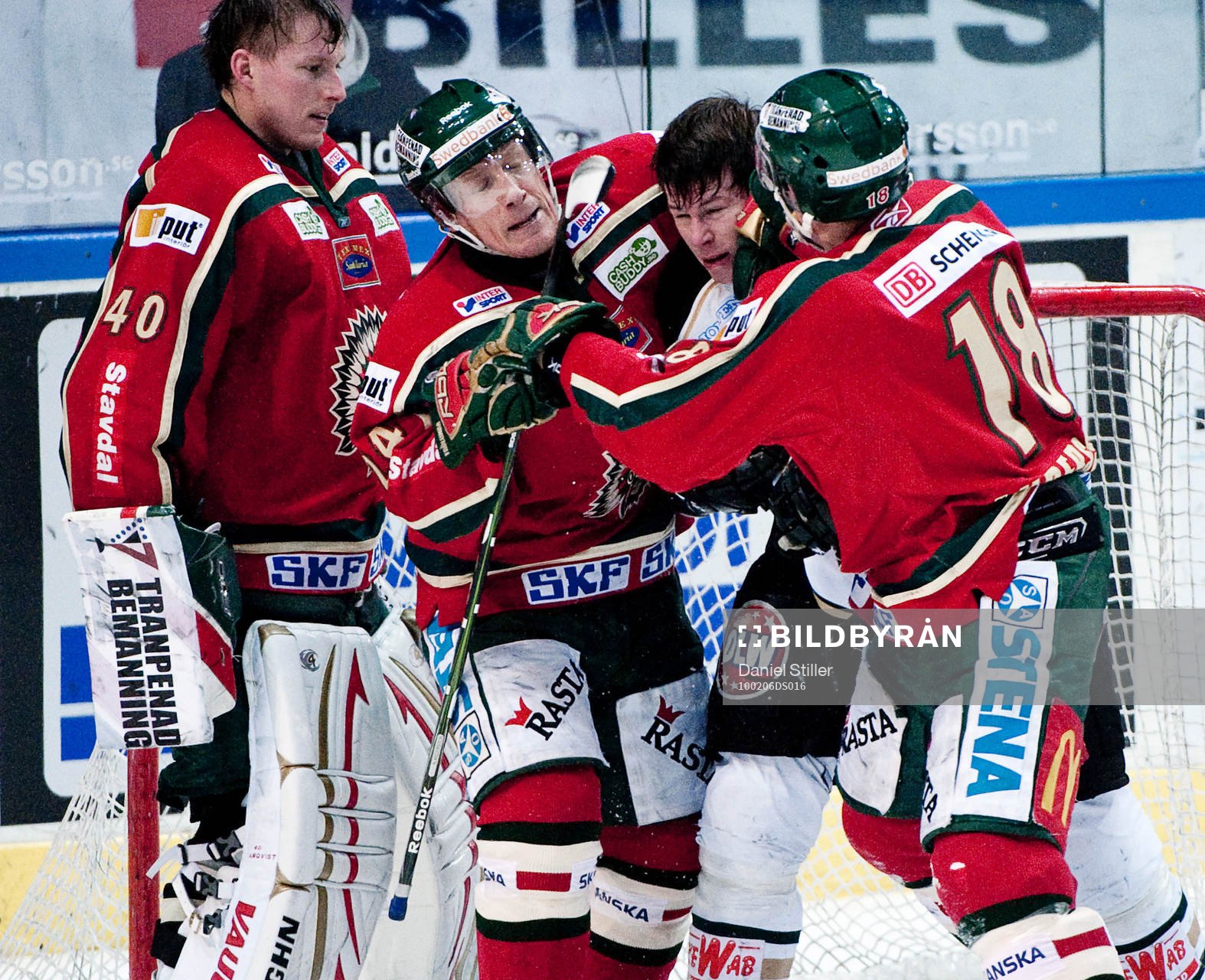 Slagsmål. Johan Andersson, Färjestad, Niklas Andersson,