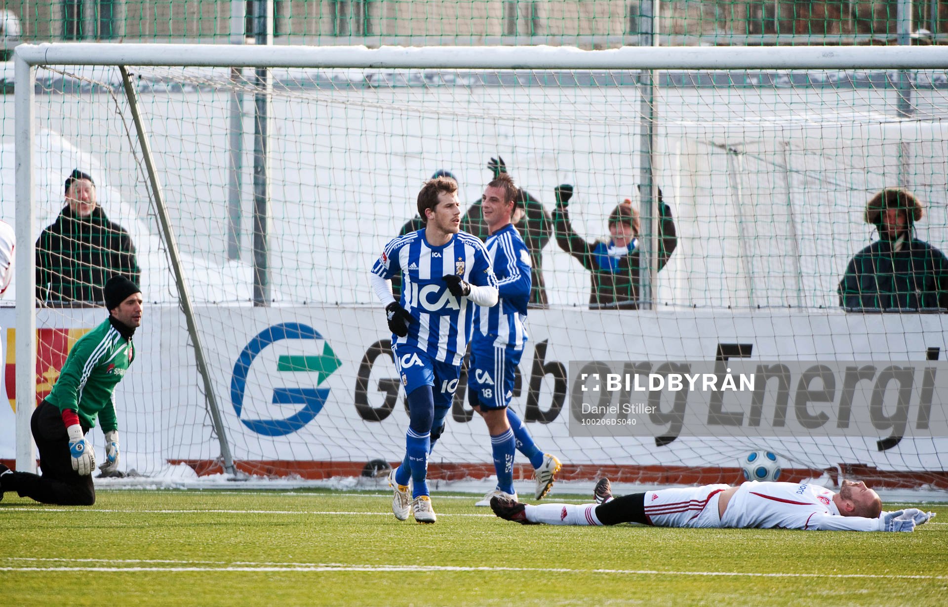 Tobias Hysén, IFK Göteborg, jubel. Pär Ericsson. Ålborg