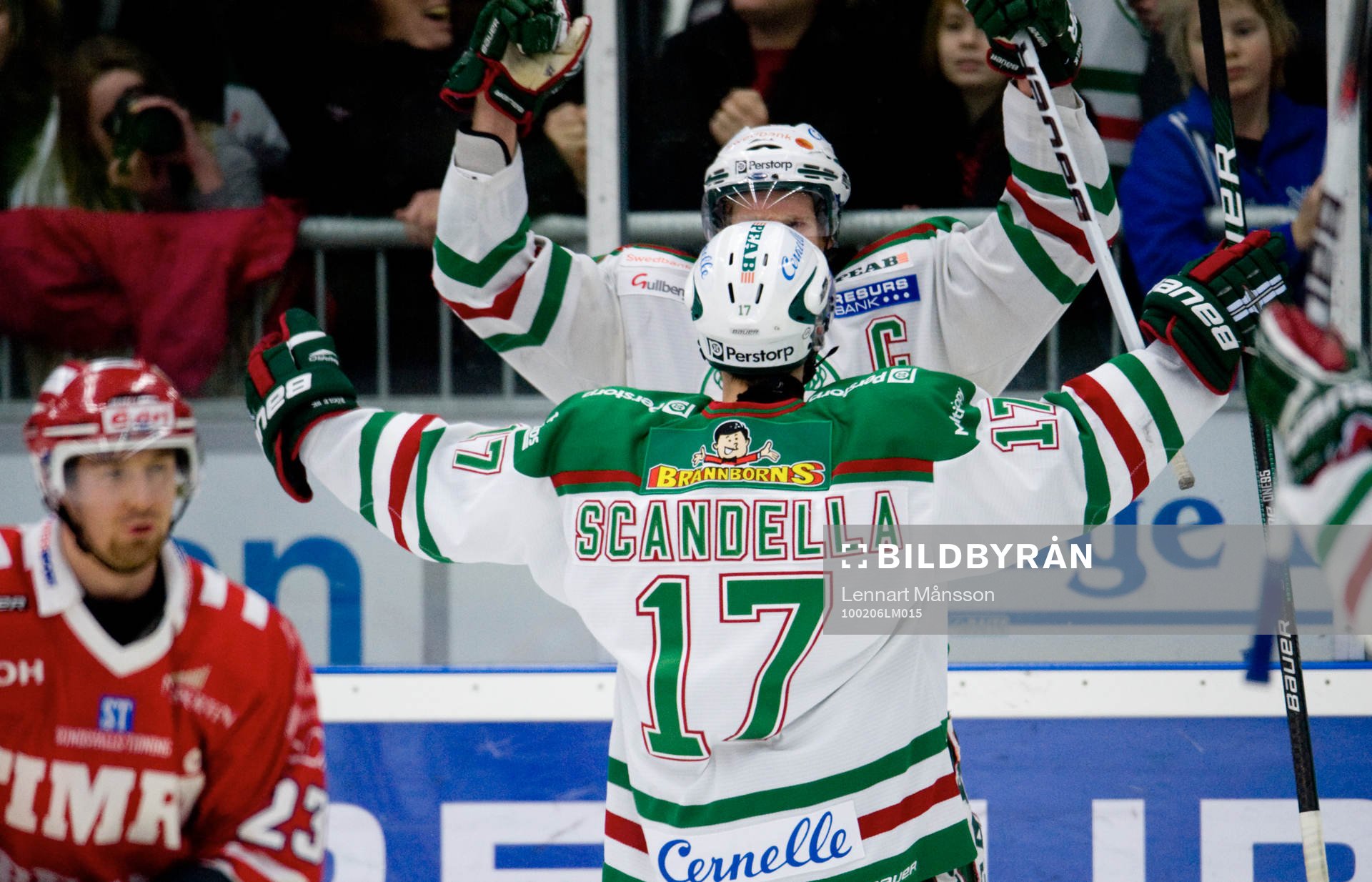 Eric Beaudoin och Giulio Scandella, rögle (Jubel)
