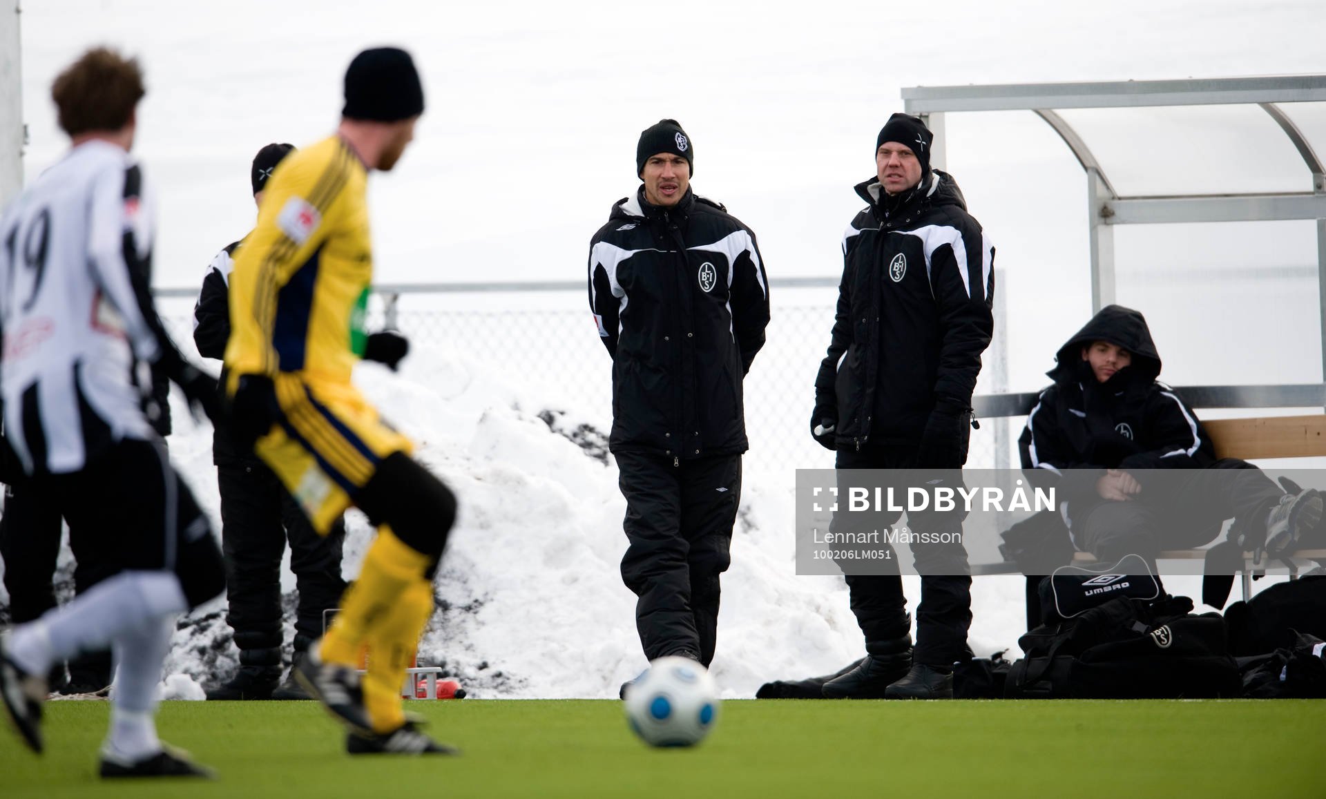 Henrik Larsson och Hans Eklund, tränare, Landskrona