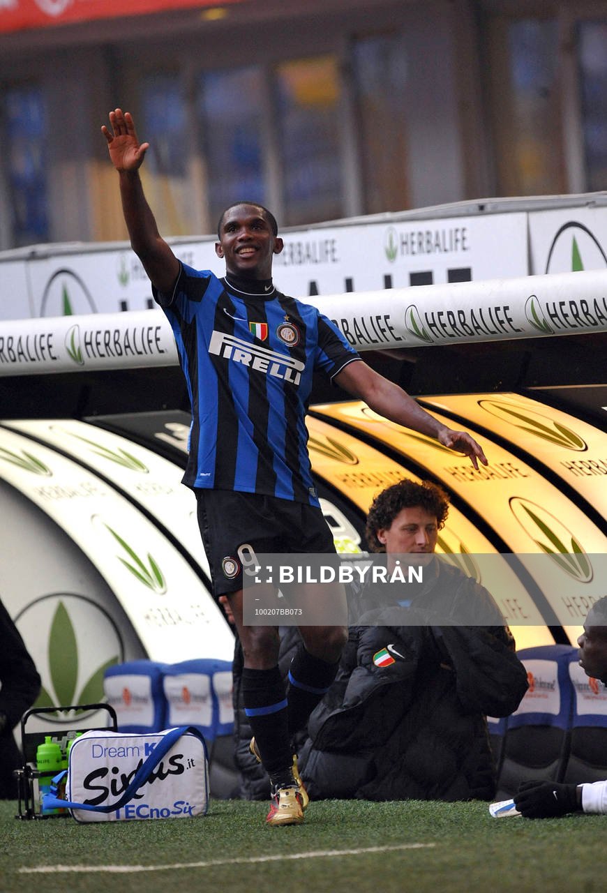  Samuel Etoo, glädje, jubel.