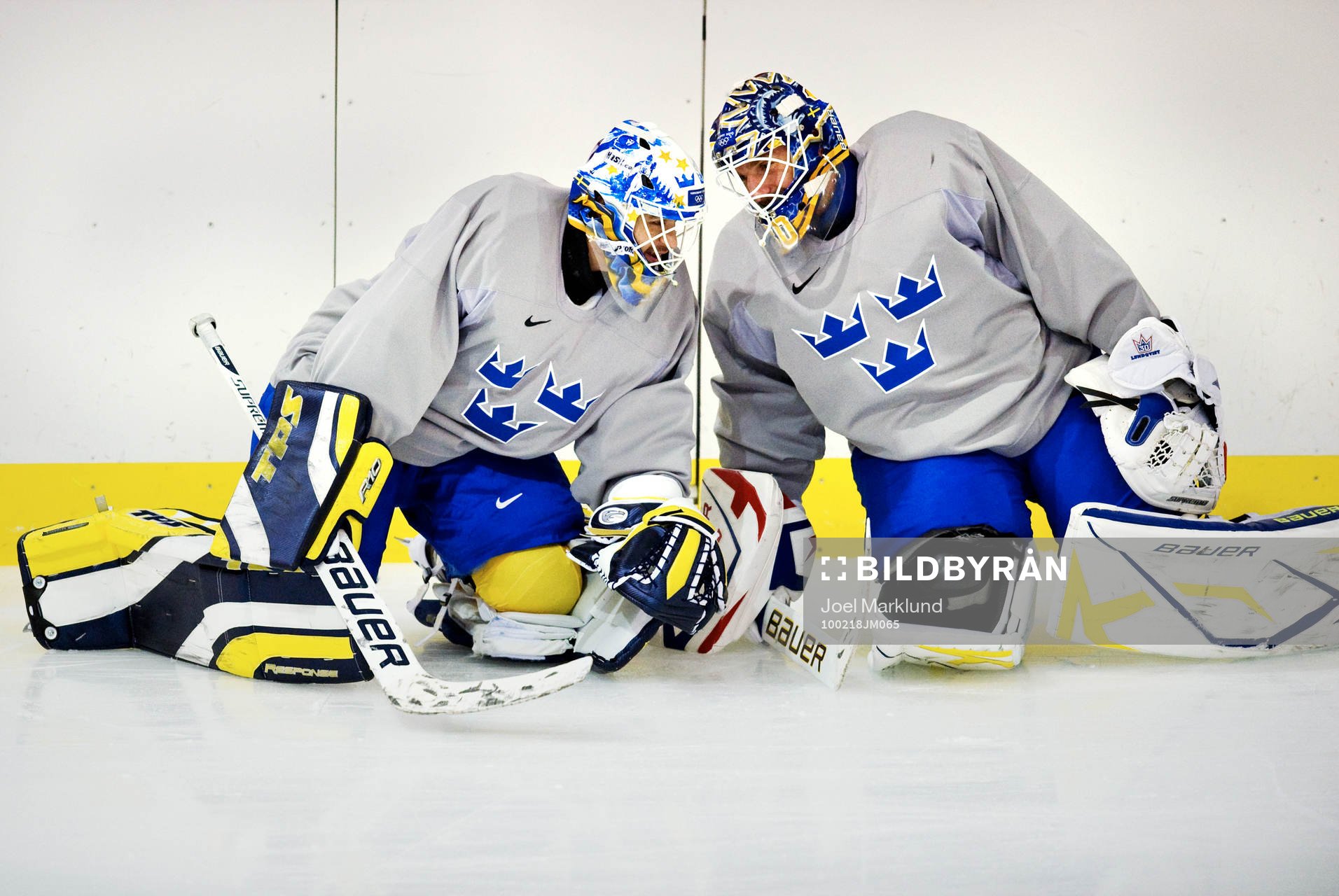 Stefan Liv, målvakt, och Henrik Lundqvist, målvakt