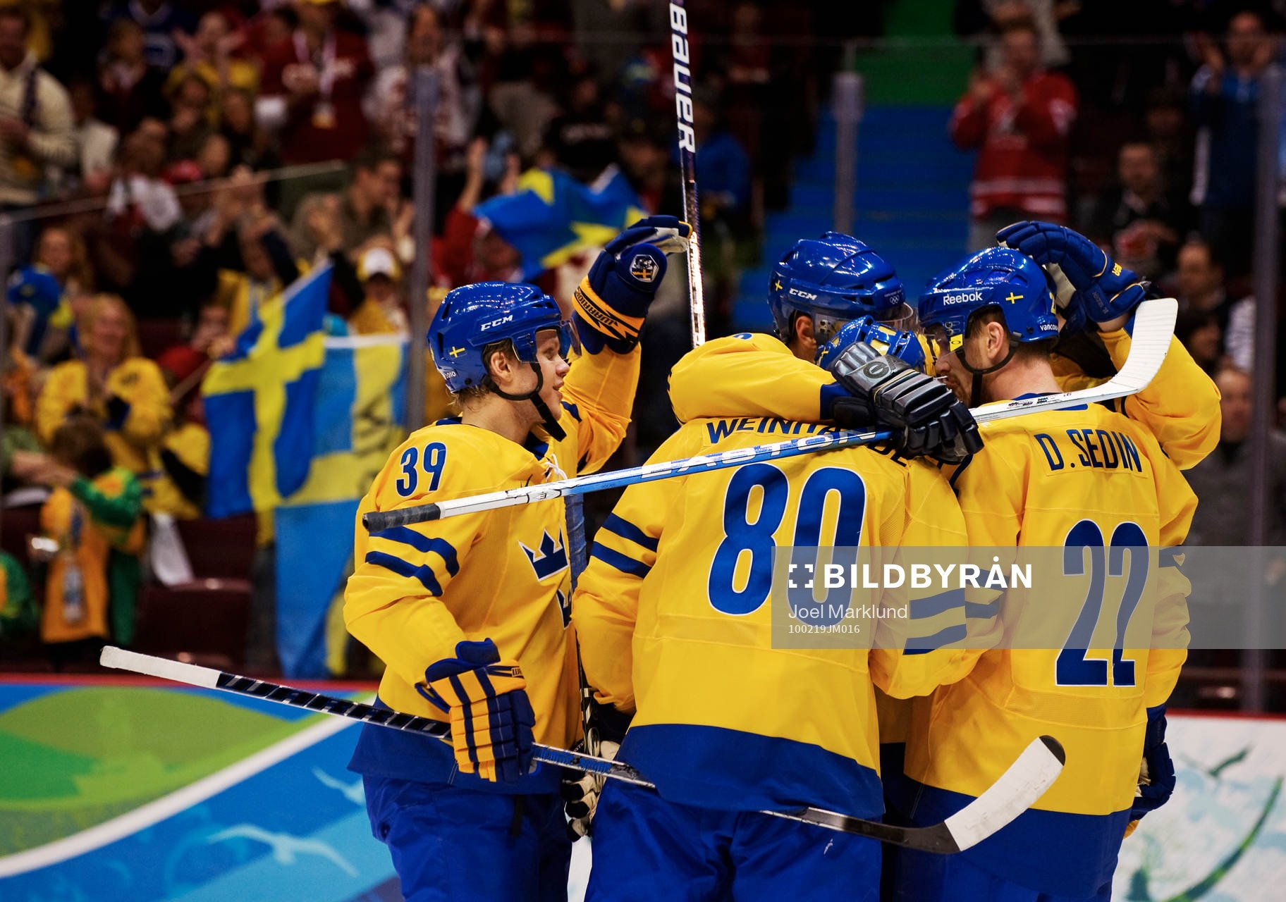 Daniel Sedin, Sverige, glädje, jubel