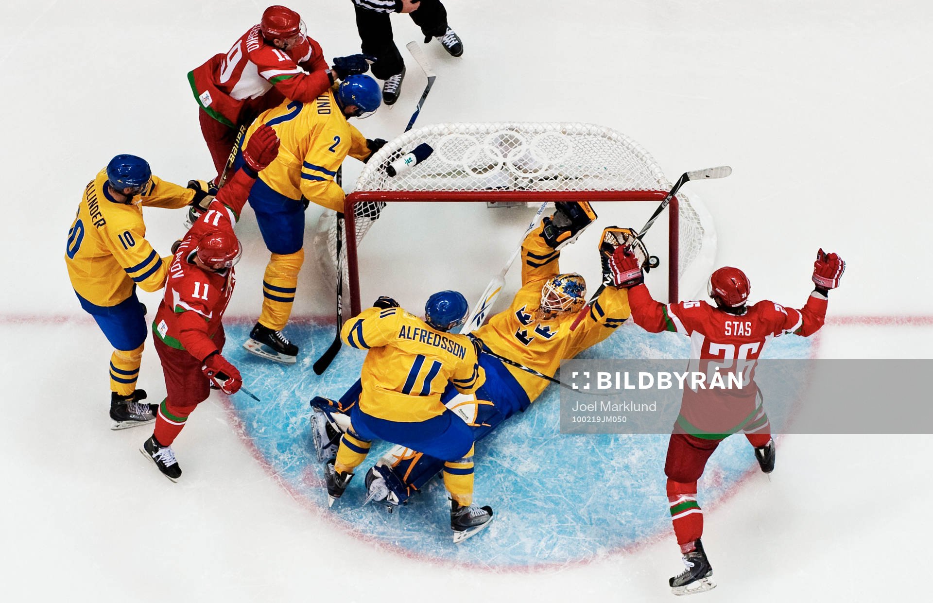 Aleksandr Kulakov, Vitryssland, gör mål på Jonas