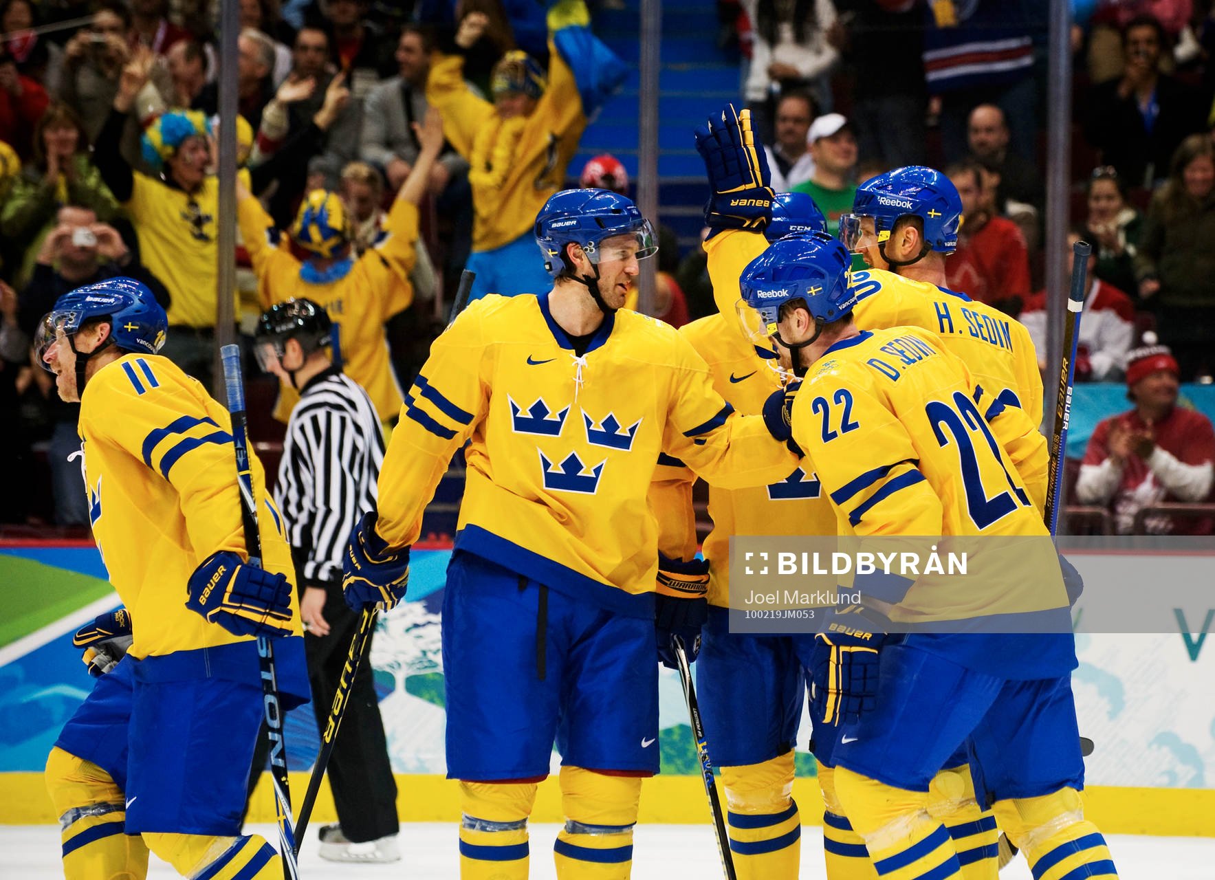 Daniel Alfredsson, Niklas Kronwall, Daniel Sedin och Henrik