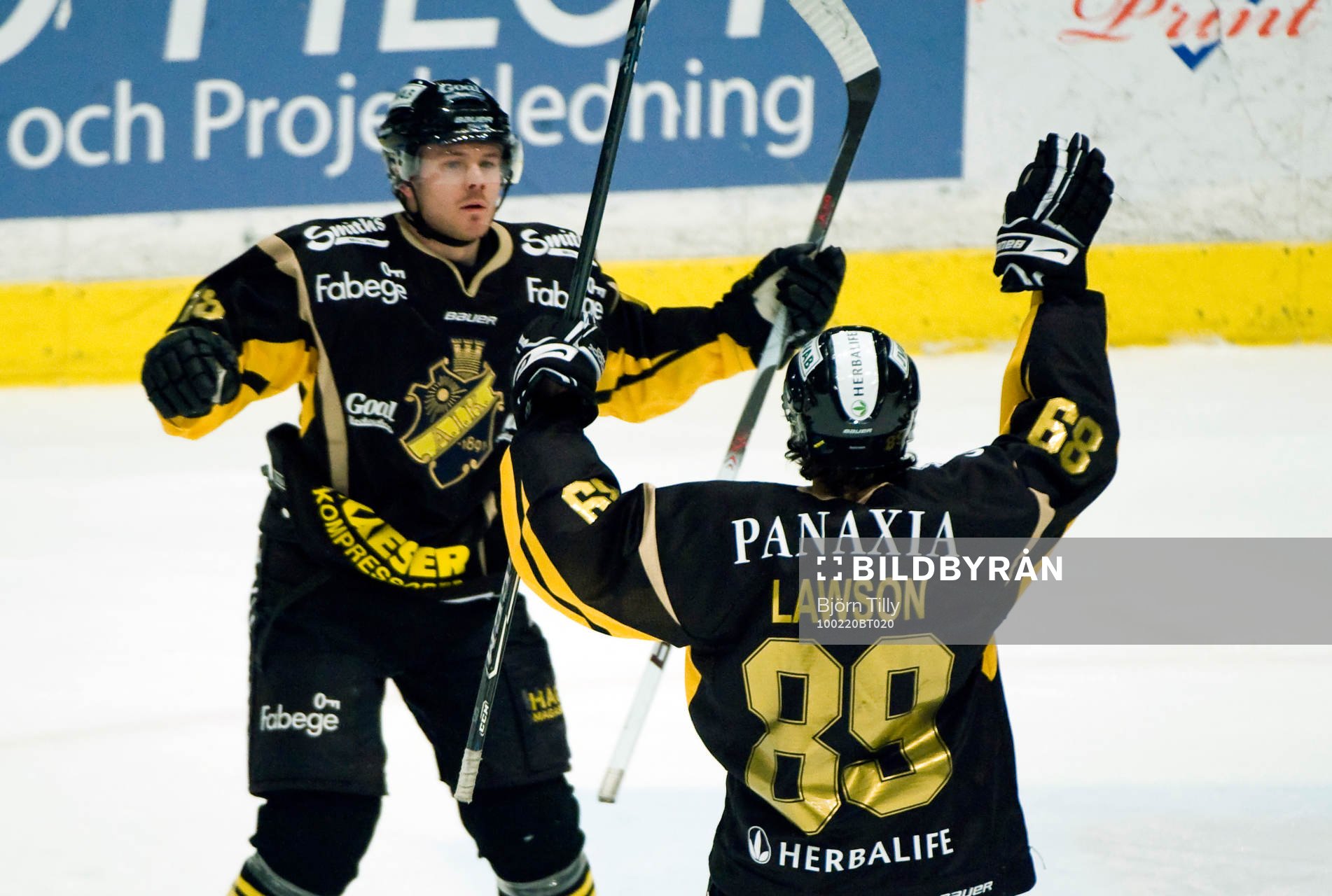 Patrik Bergström, och Lucas Lawson, glädje, jubel