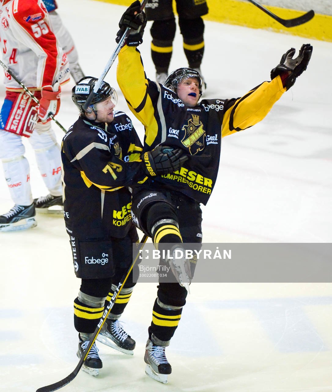 Henrik Eriksson och Richard Gynge, glädje, jubel