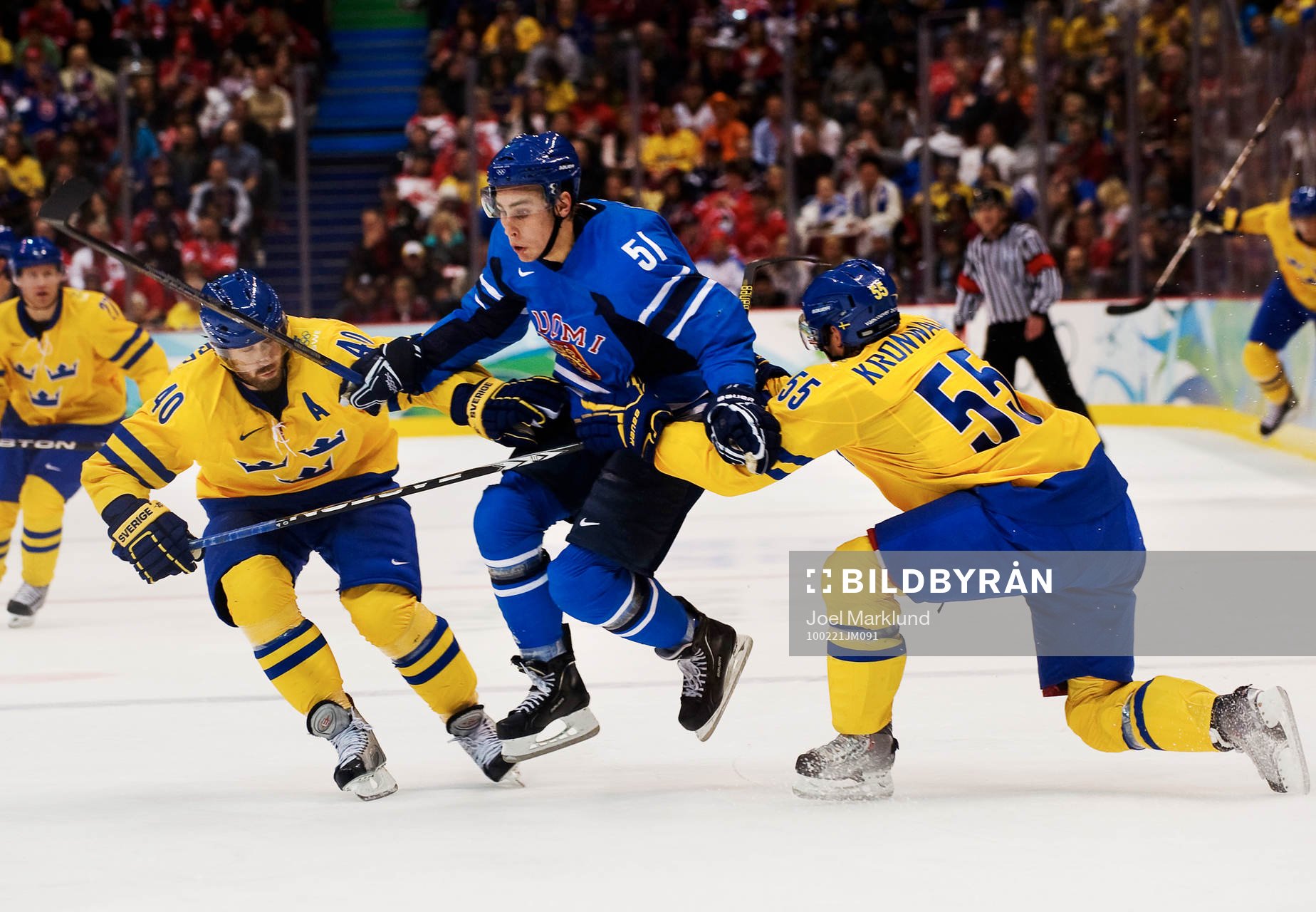 Henrik Zetterberg och Niklas Kronwall, Sverige, och