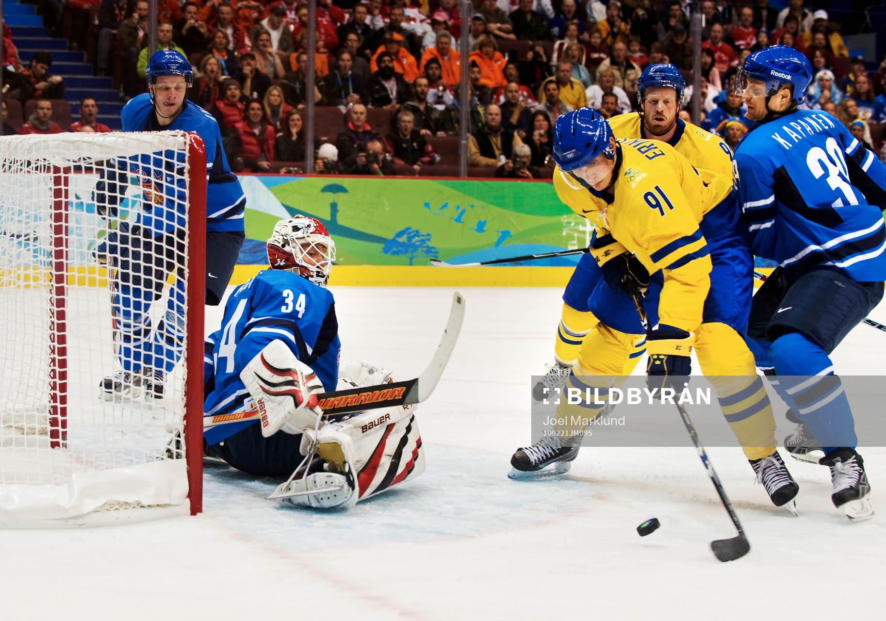 Loui Eriksson, Sverige, gör 1-0 (Mål) bakom Miikka