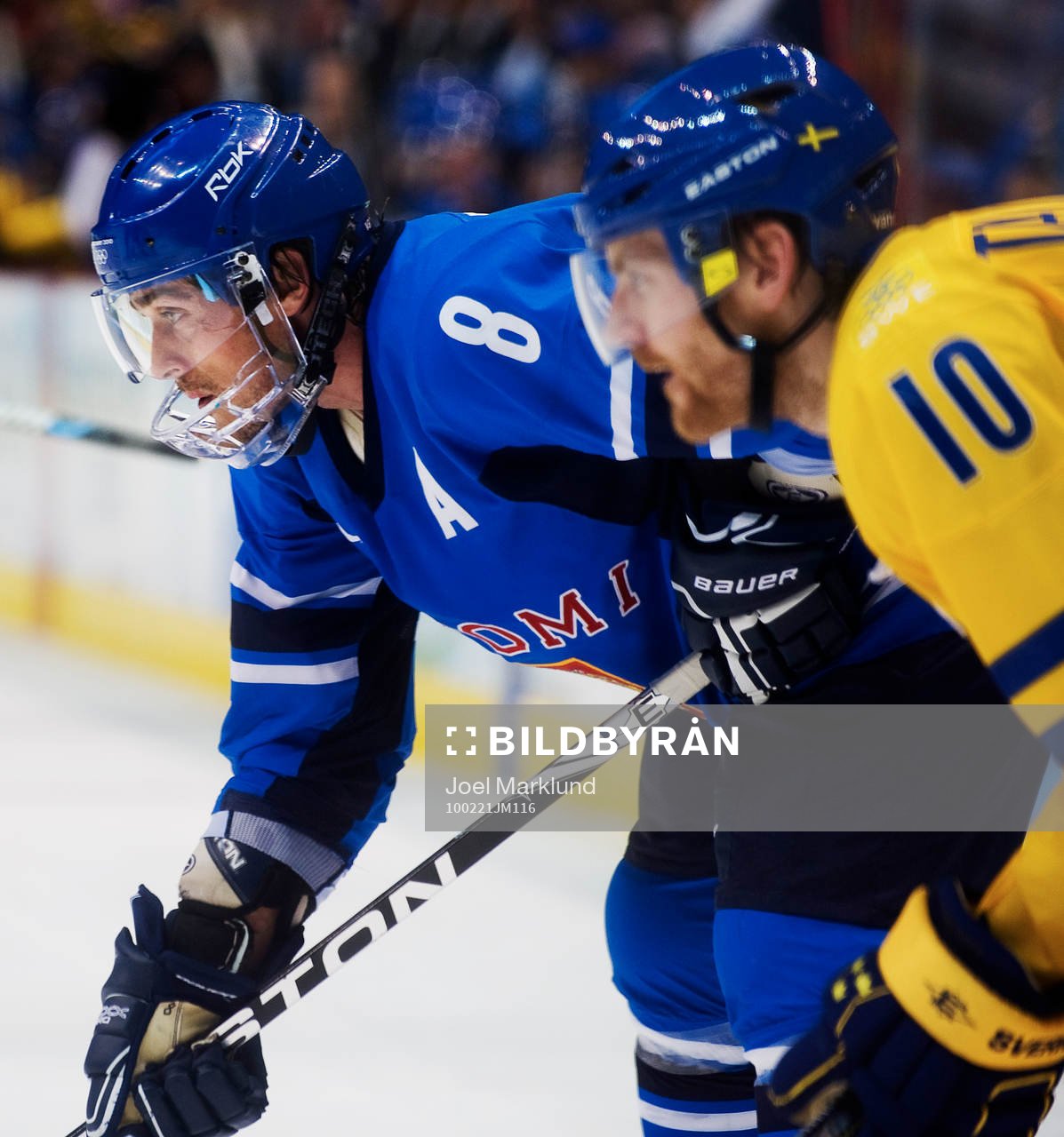 Teemu Selänne, Finland, och Henrik Tallinder, Sverige