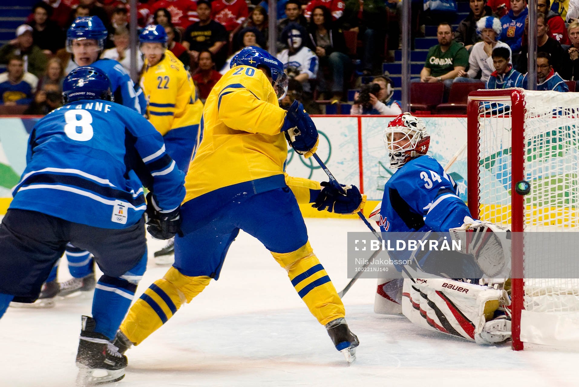 Henrik Sedin, Sverige och Miikka Kiprusoff, målvakt,