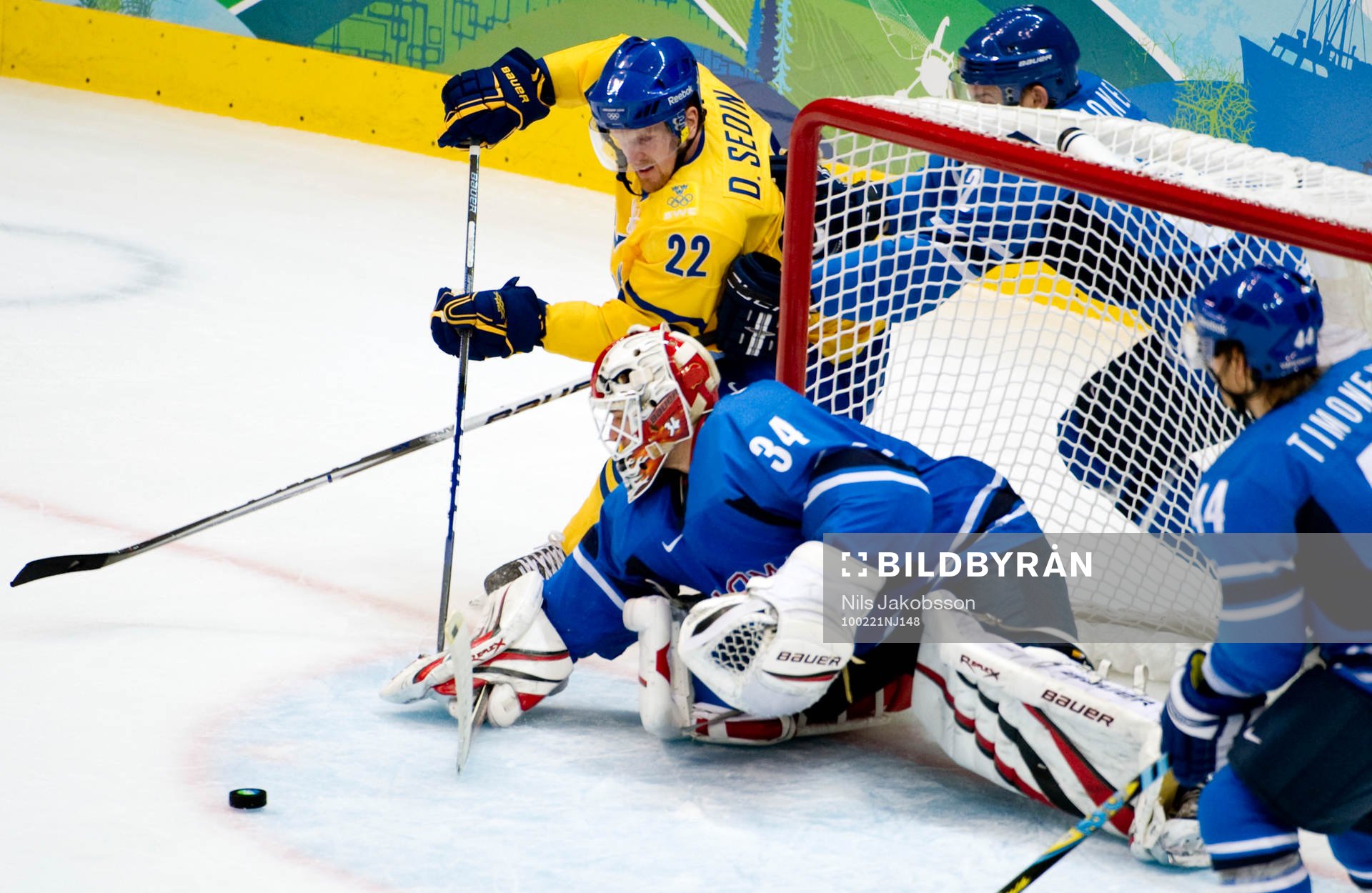 Daniel Sedin, Sverige, Miikka Kiprusoff, målvakt, Finland