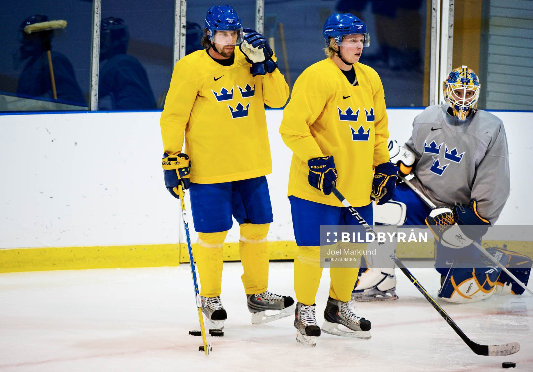Peter Forsberg, Nicklas Bäckström och Jonas Gustavsson,