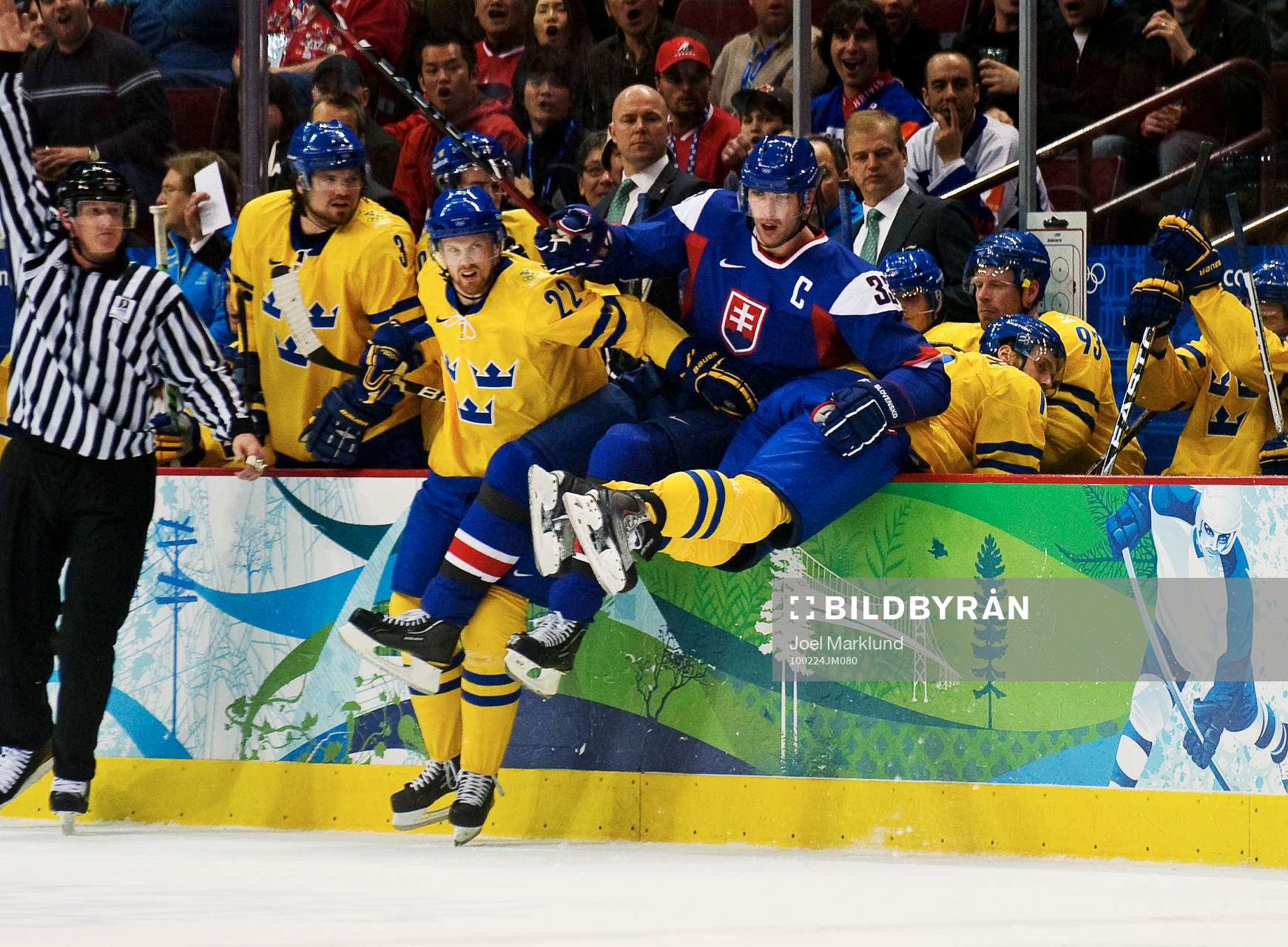 Zdeno Chara, Slovakien, och Henrik Tallinder, Sverige.