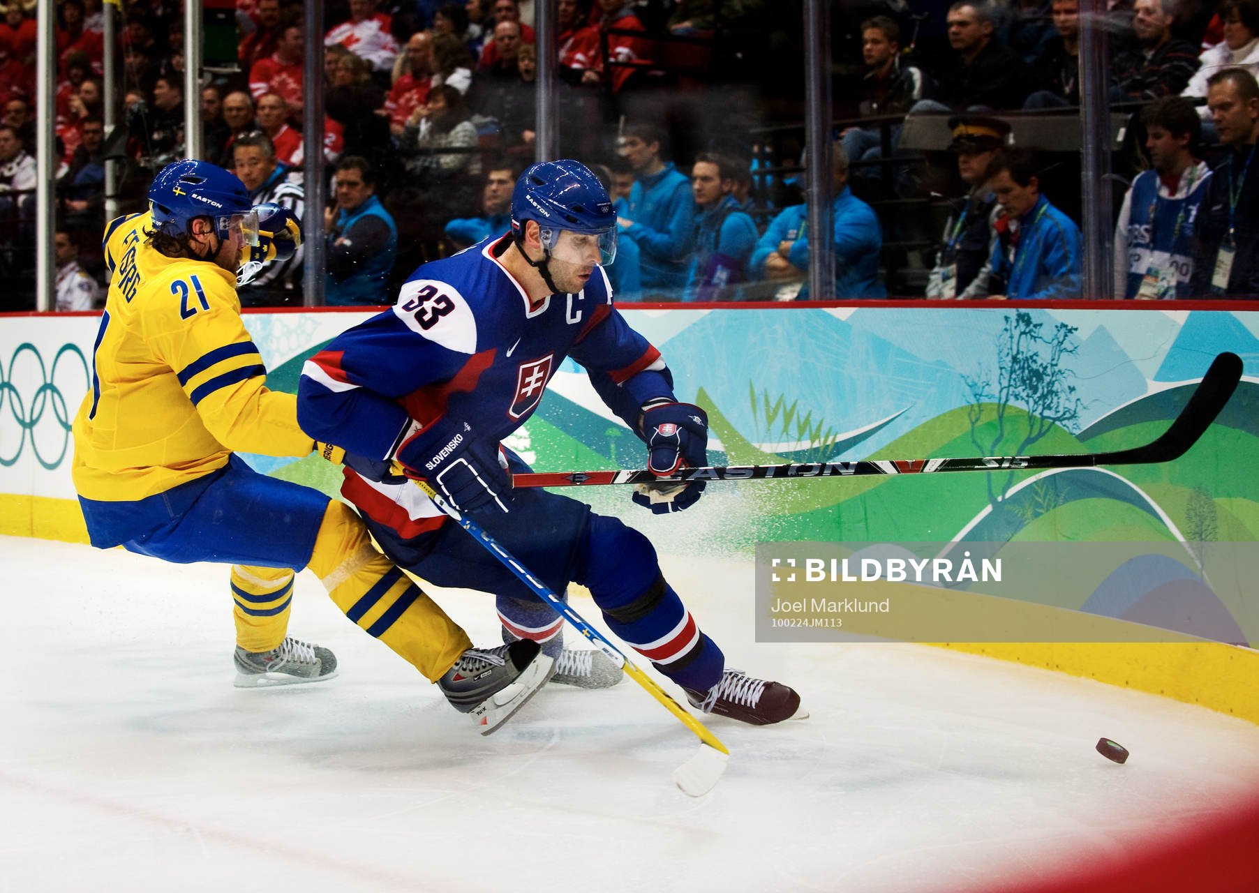 Peter Forsberg, Sverige, och Zdeno Chara, Slovakien