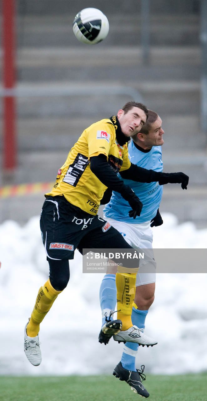 Jasmin Sudic, Malmö och James Keene, Elfsborg, nickduell