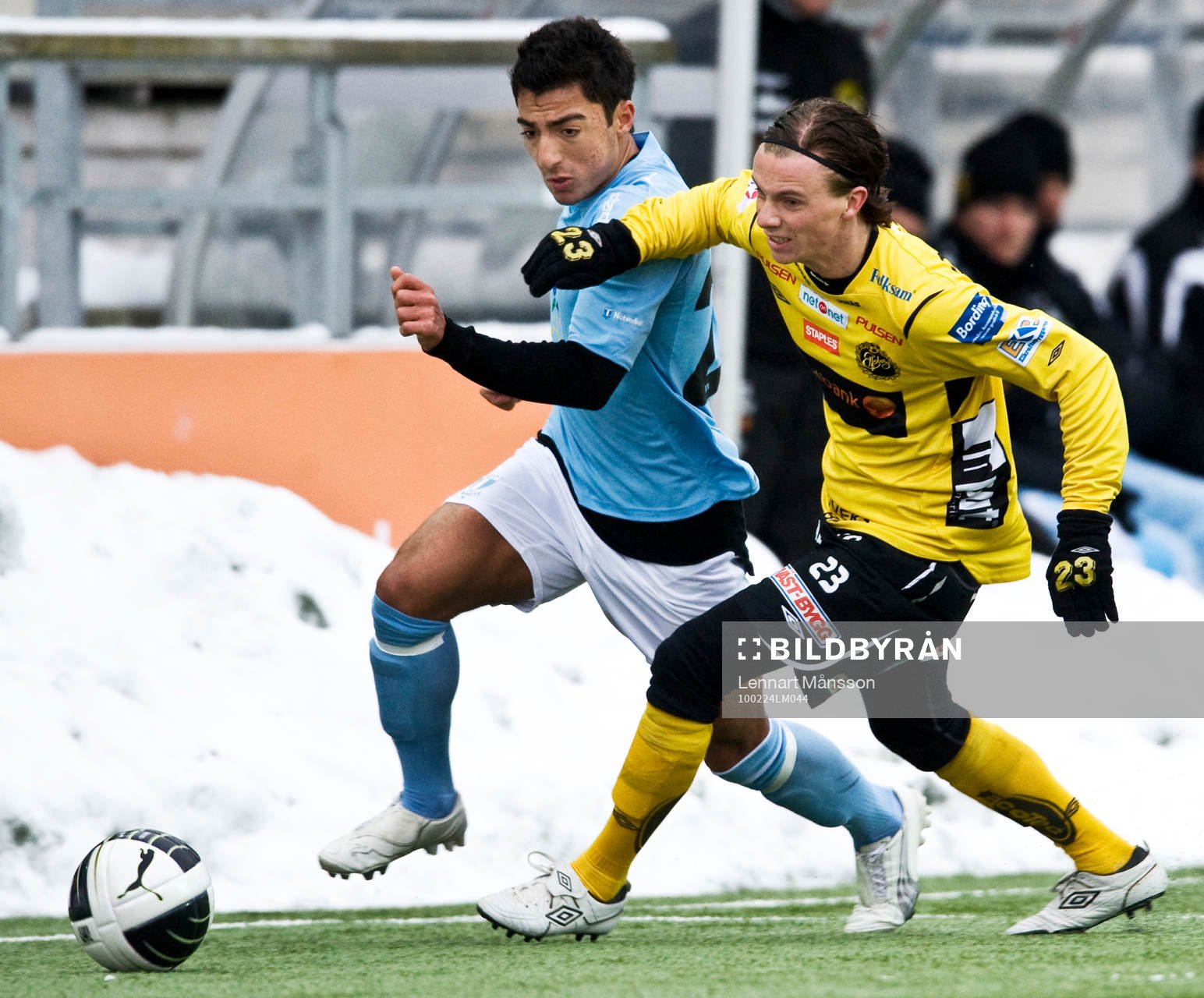 Löpduell,  Jiloan Hamad, Malmö, mot Niklas Hult, Elfsborg