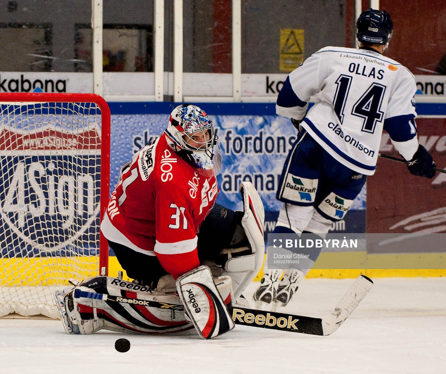 Pontus Hansson, målvakt Borås. Jesper Ollas, Leksand