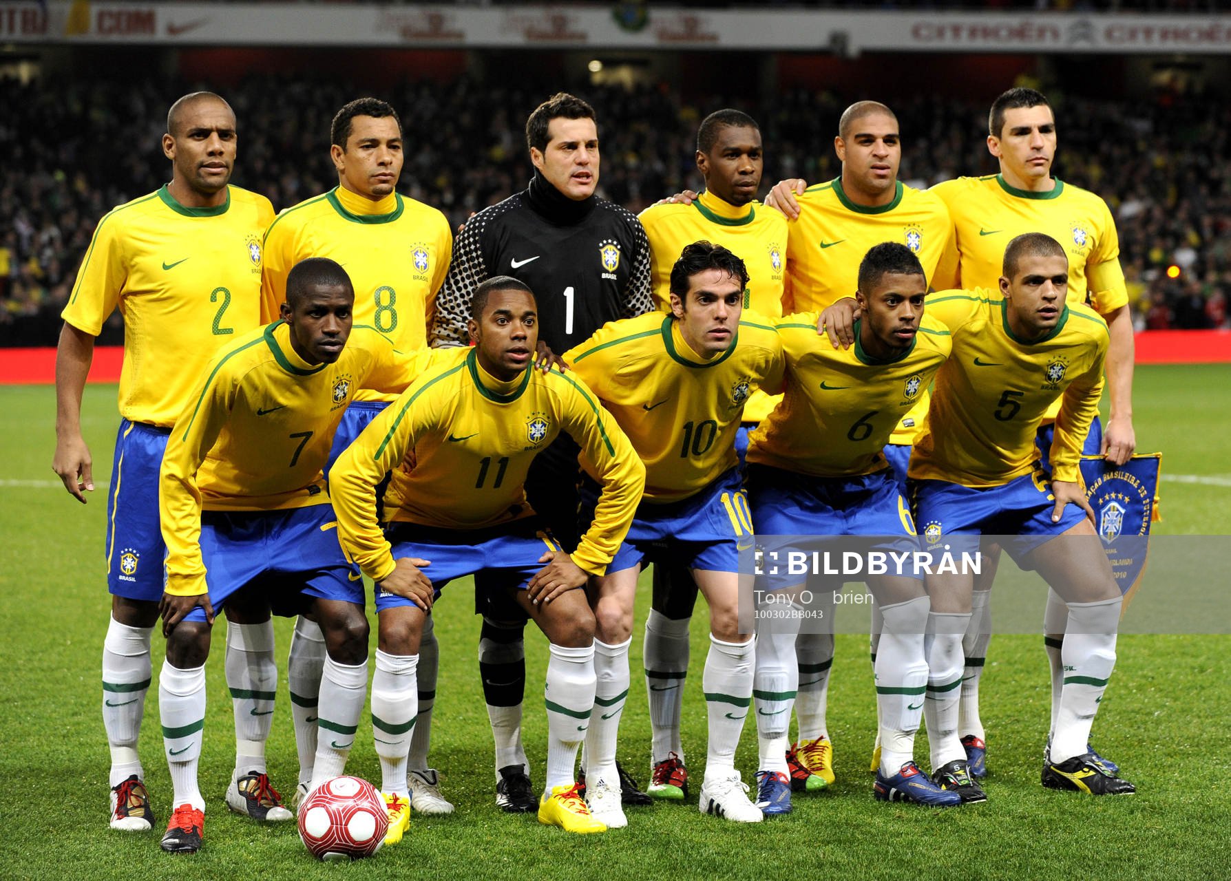 Fotboll, Brasilien, lagbild, startelva