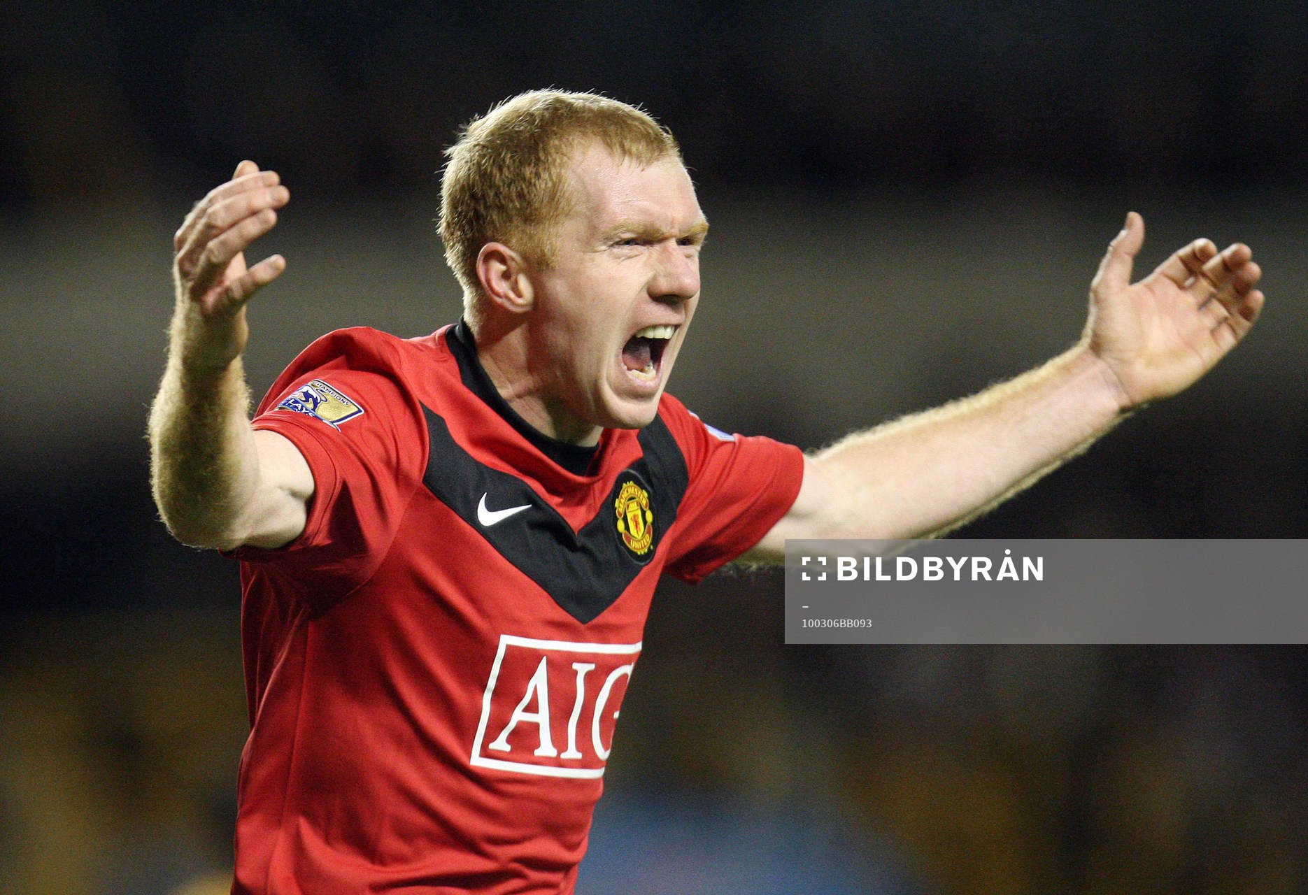  Paul Scholes, glädje, jubel