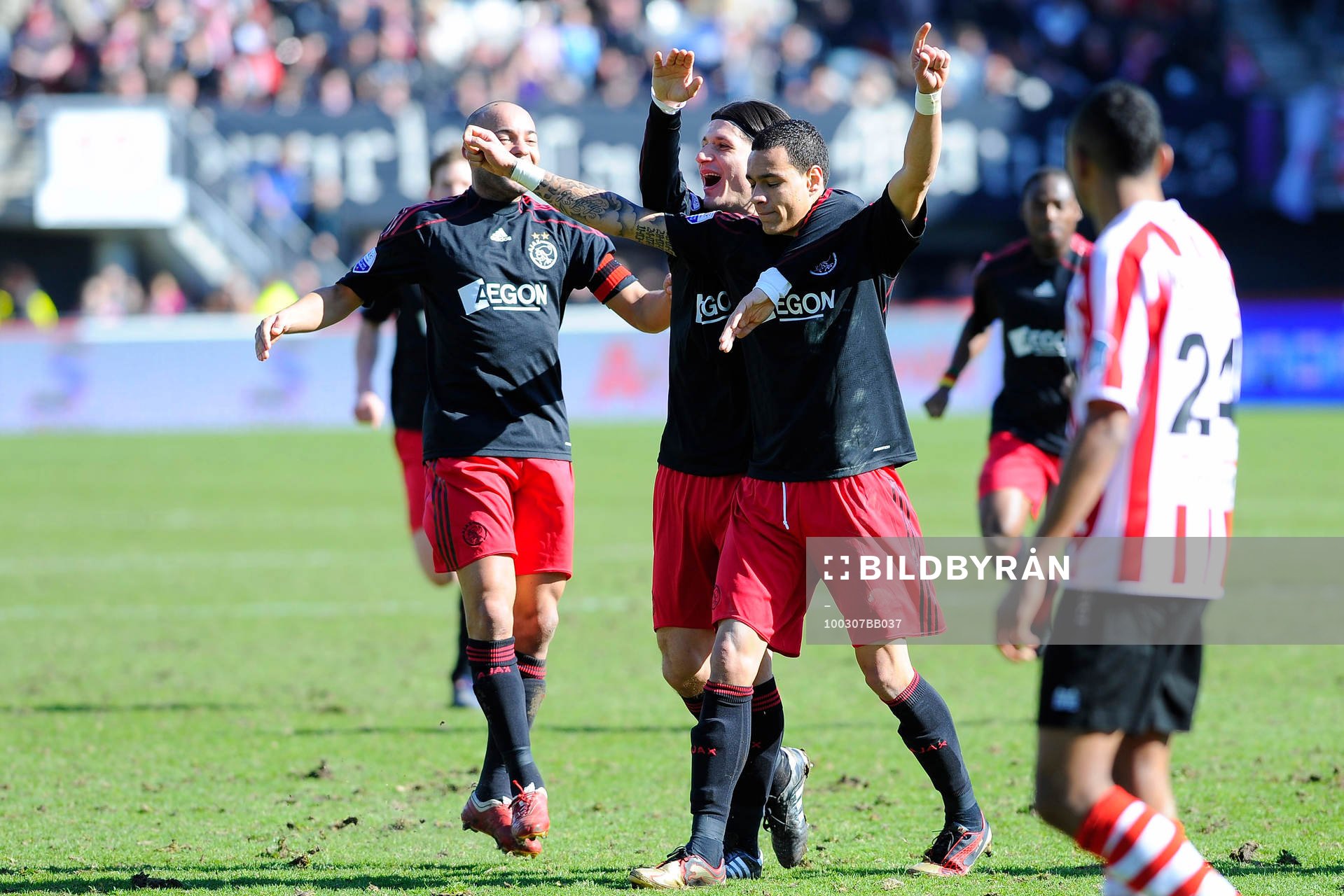 Gregory van der Wiel, Demy de Zeeuw och Marko Pantelic,