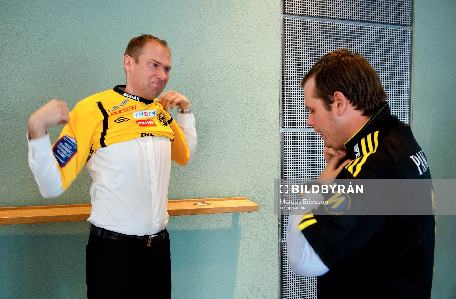 Magnus Haglund, tränare, Elfsborg och Mikael Stahre,