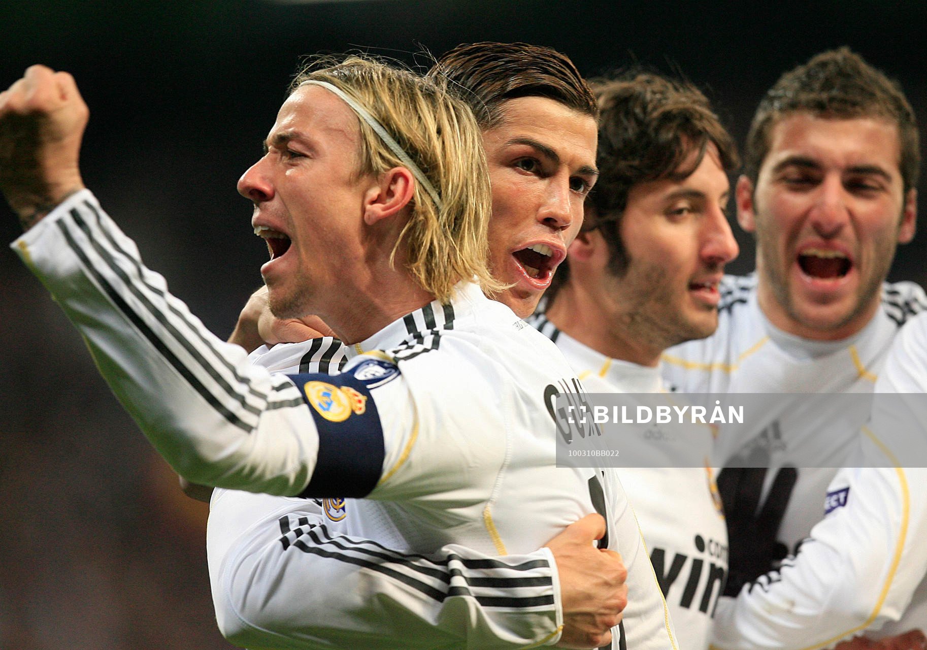 Guti och Cristiano Ronaldo, Real Madrid, glädje jubel