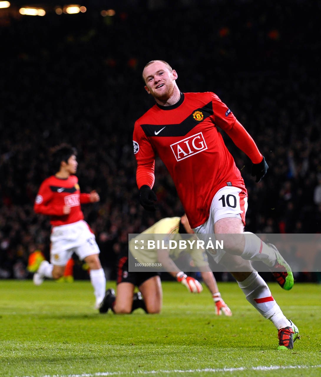 Wayne Rooney, glädje och jubel över tredje andra för