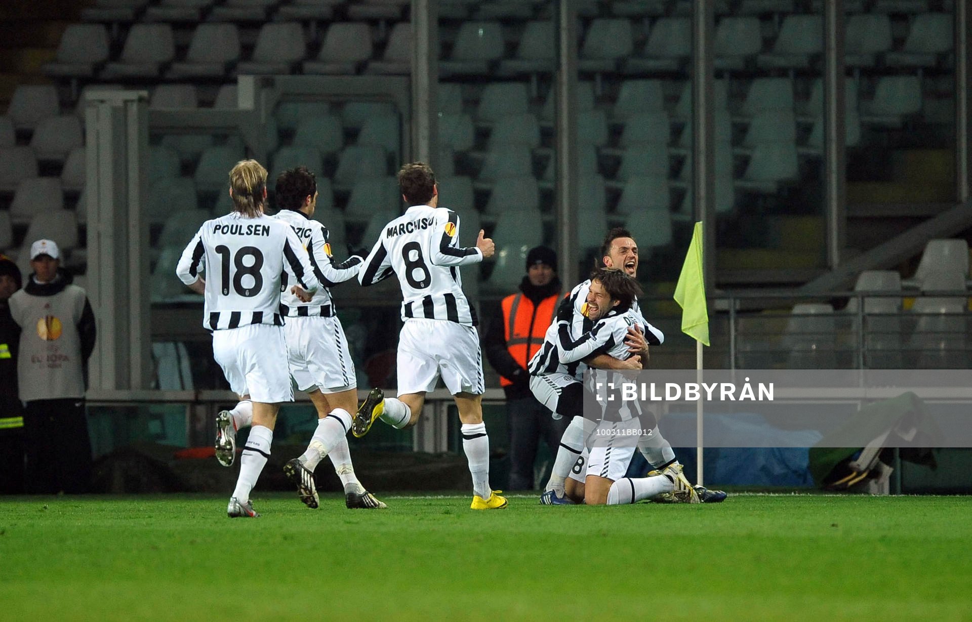  Glädje och jubel i Juventus efter 1-0