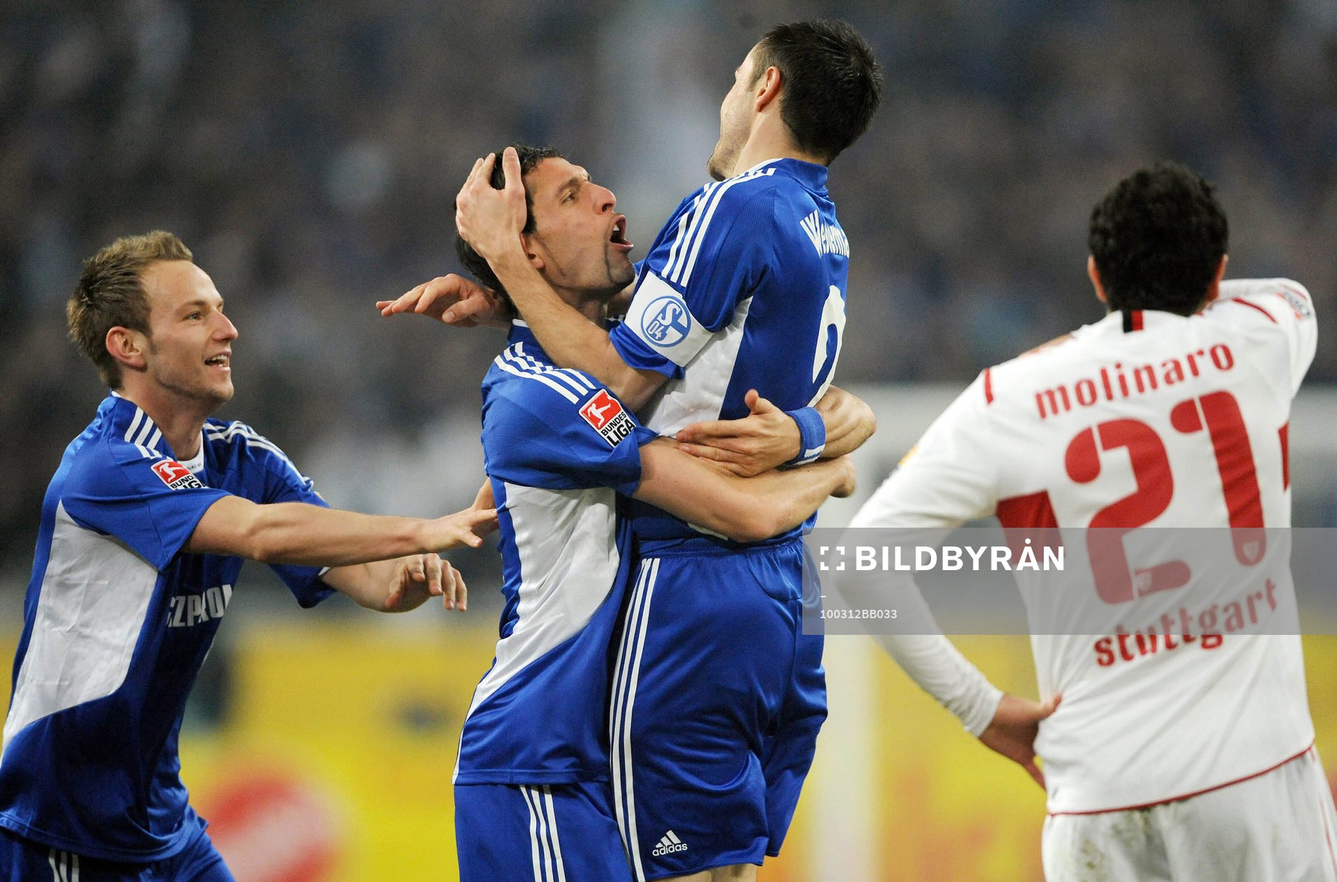 Kevin Kuranyi, Schalke. Glädje, jubel över segermålet,