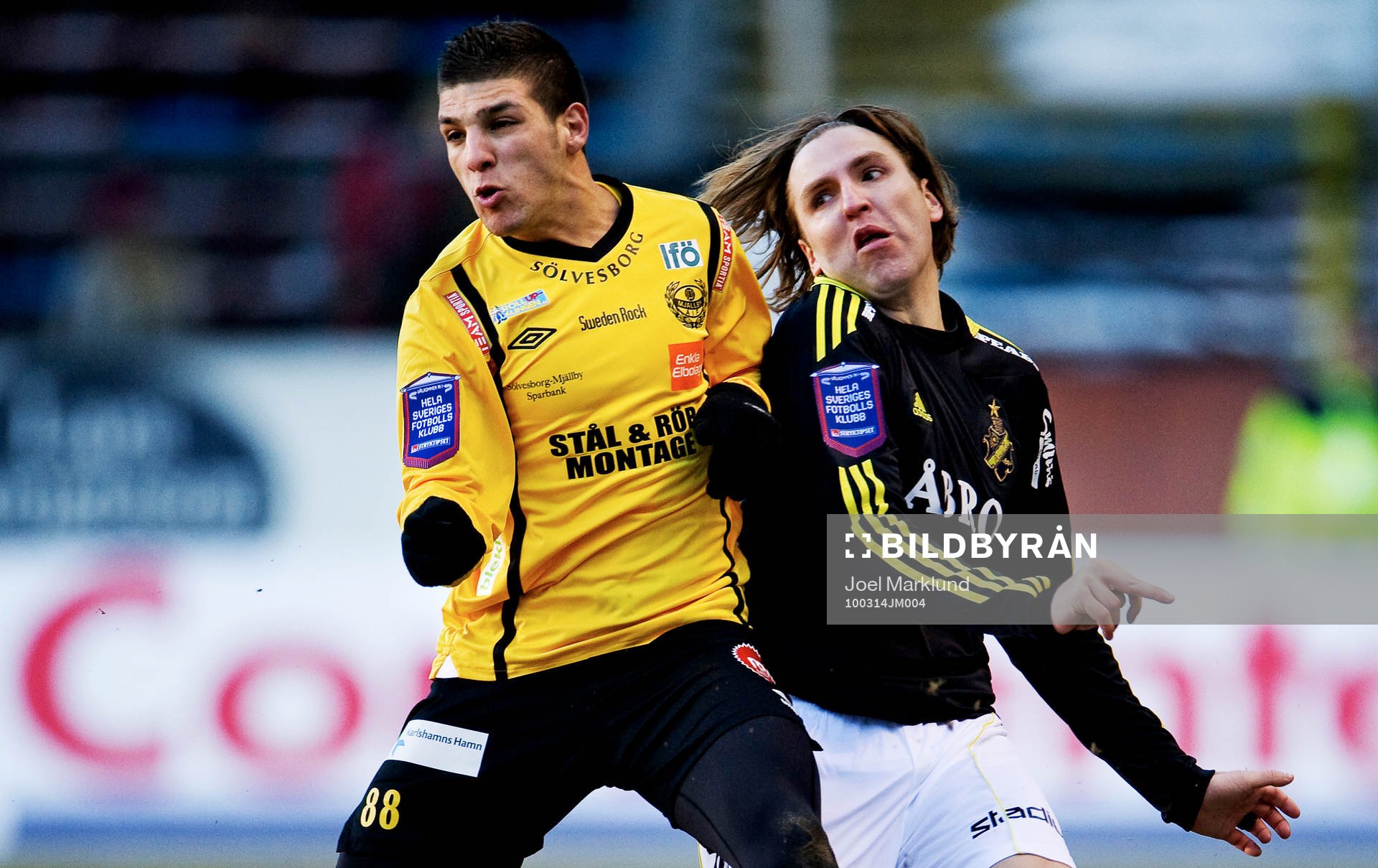 Mostapha El Kabir, Mjällby, och Nils-Eric Johansson, AIK